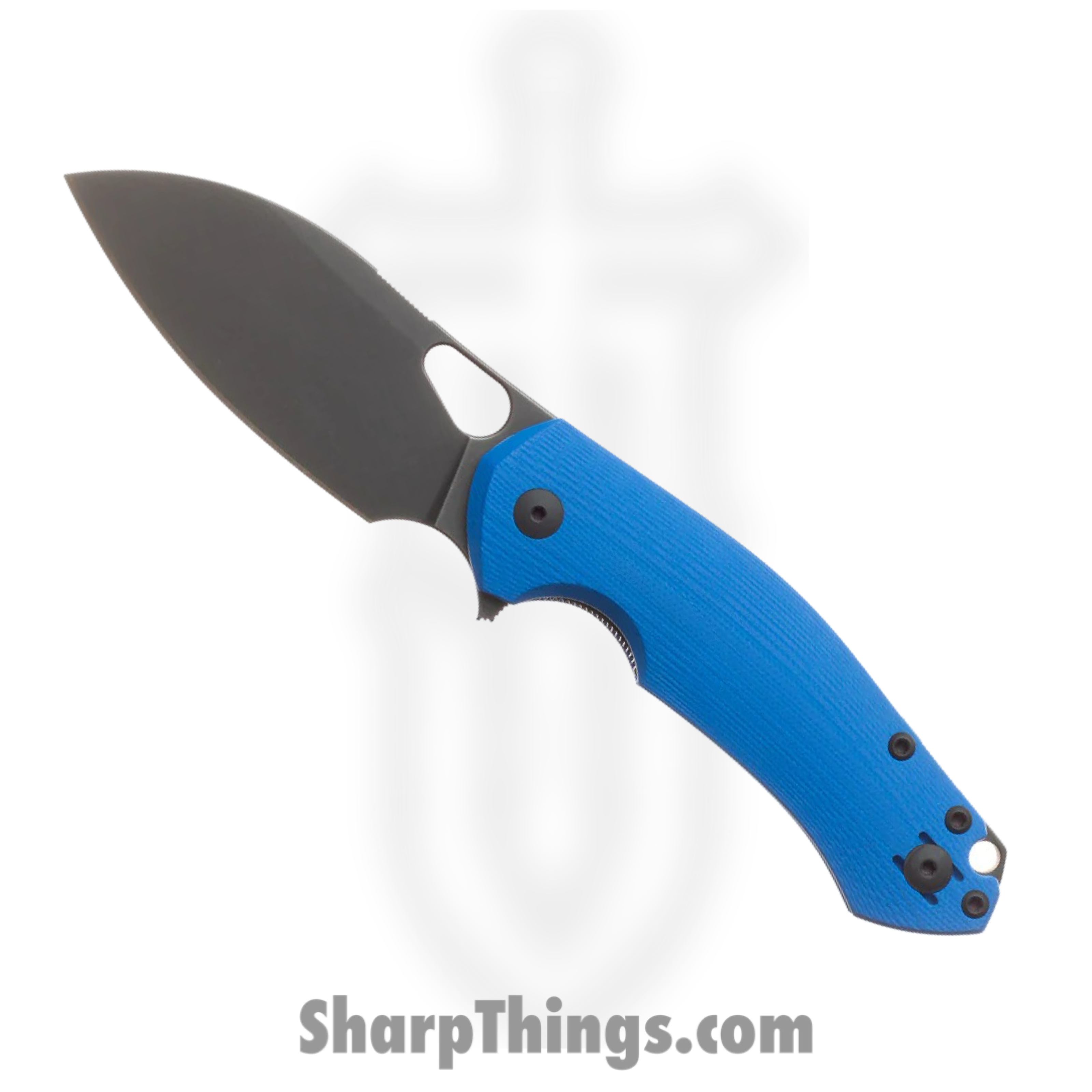 GiantMouse - BIBLIO-XL-BLUE-G10 - Biblio XL - Folding Knife - Vanadis Coated Sheepsfoot - G10 - Blue