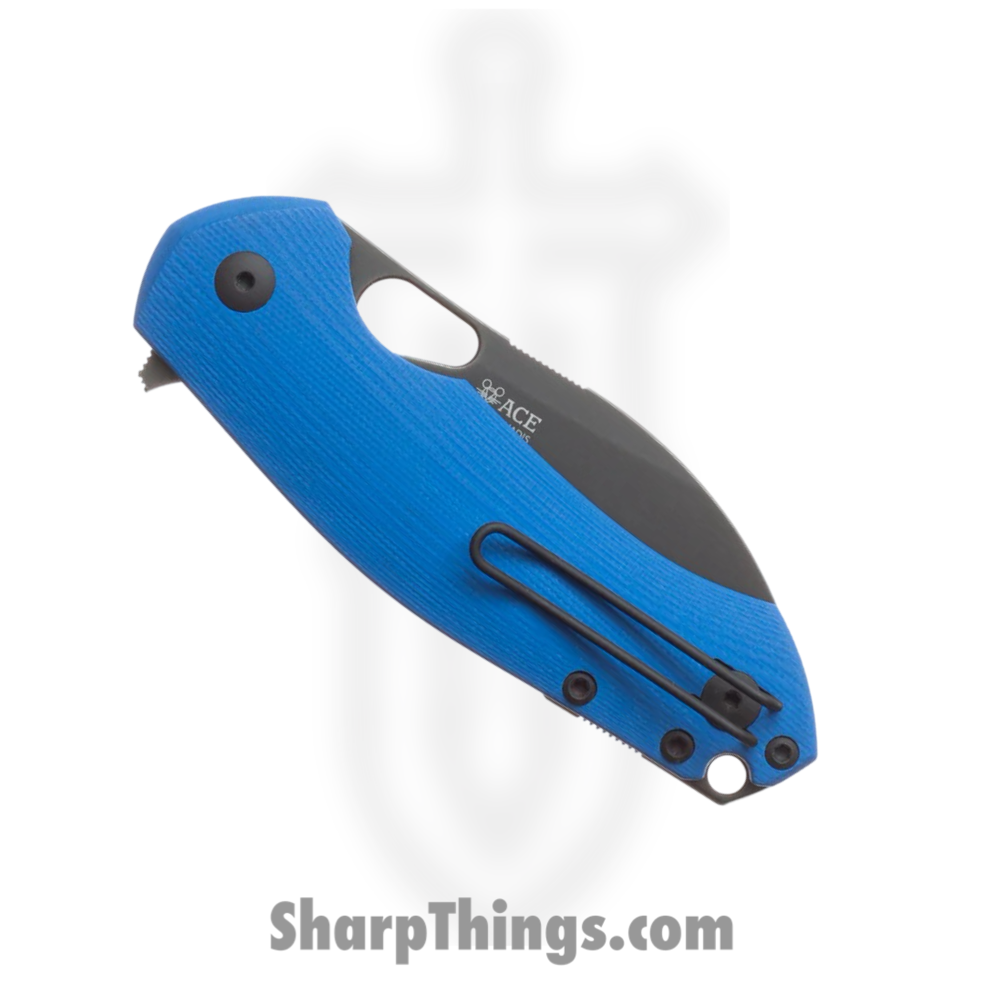 GiantMouse - BIBLIO-XL-BLUE-G10 - Biblio XL - Folding Knife - Vanadis Coated Sheepsfoot - G10 - Blue - Image 3
