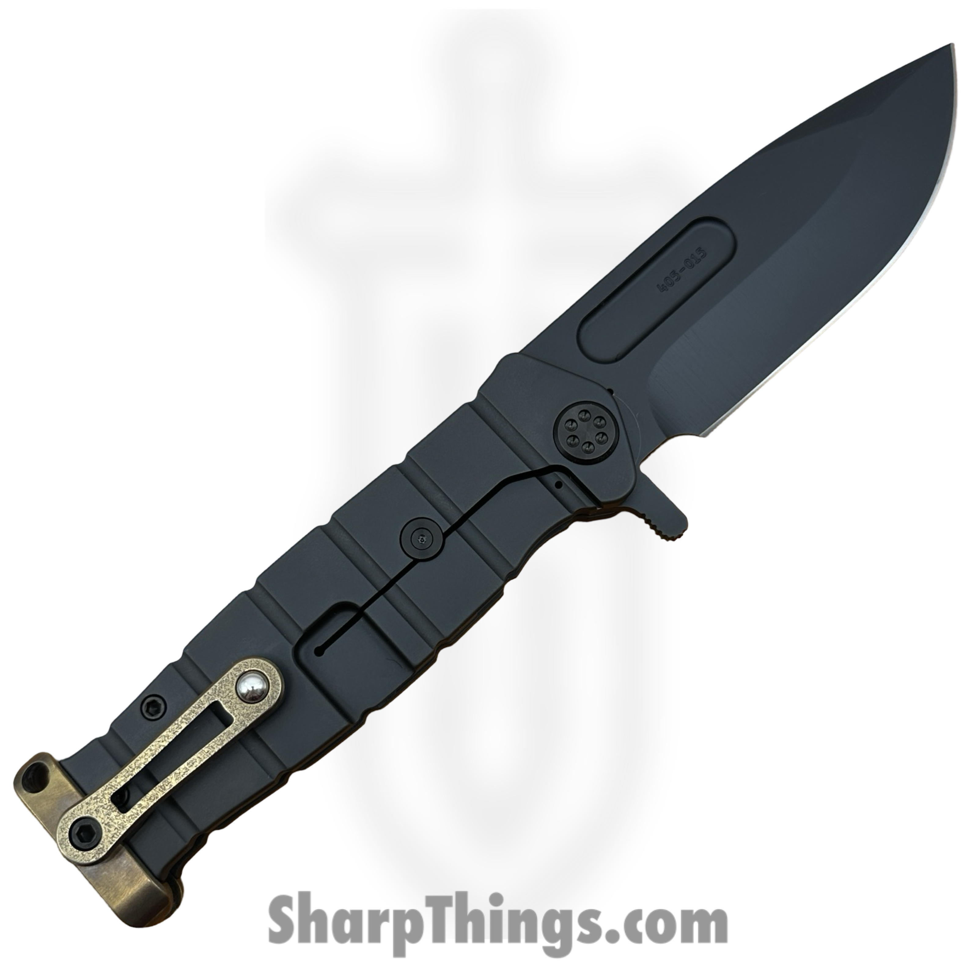 Medford Knife and Tool - 091924E - USMC FF - Folding Knife - S45VN Coated Drop Point - Titanium "Steampunk Octopus" - Black Bronze - Image 2