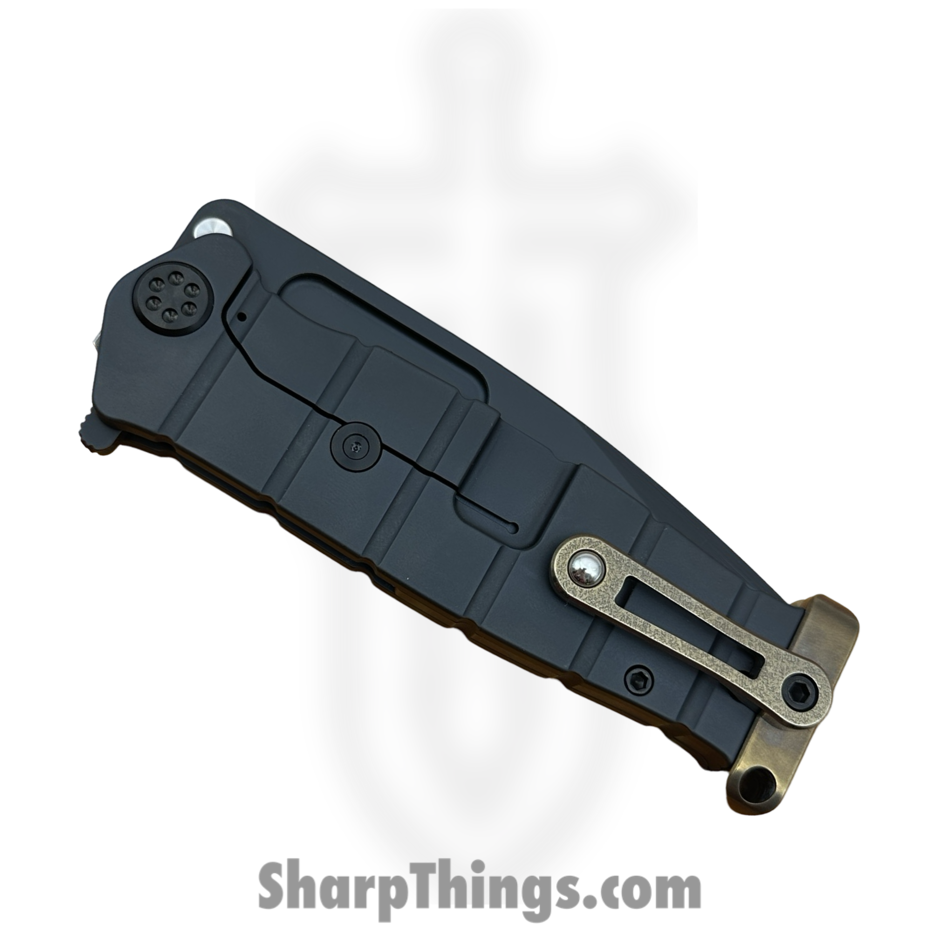 Medford Knife and Tool - 091924E - USMC FF - Folding Knife - S45VN Coated Drop Point - Titanium "Steampunk Octopus" - Black Bronze - Image 5