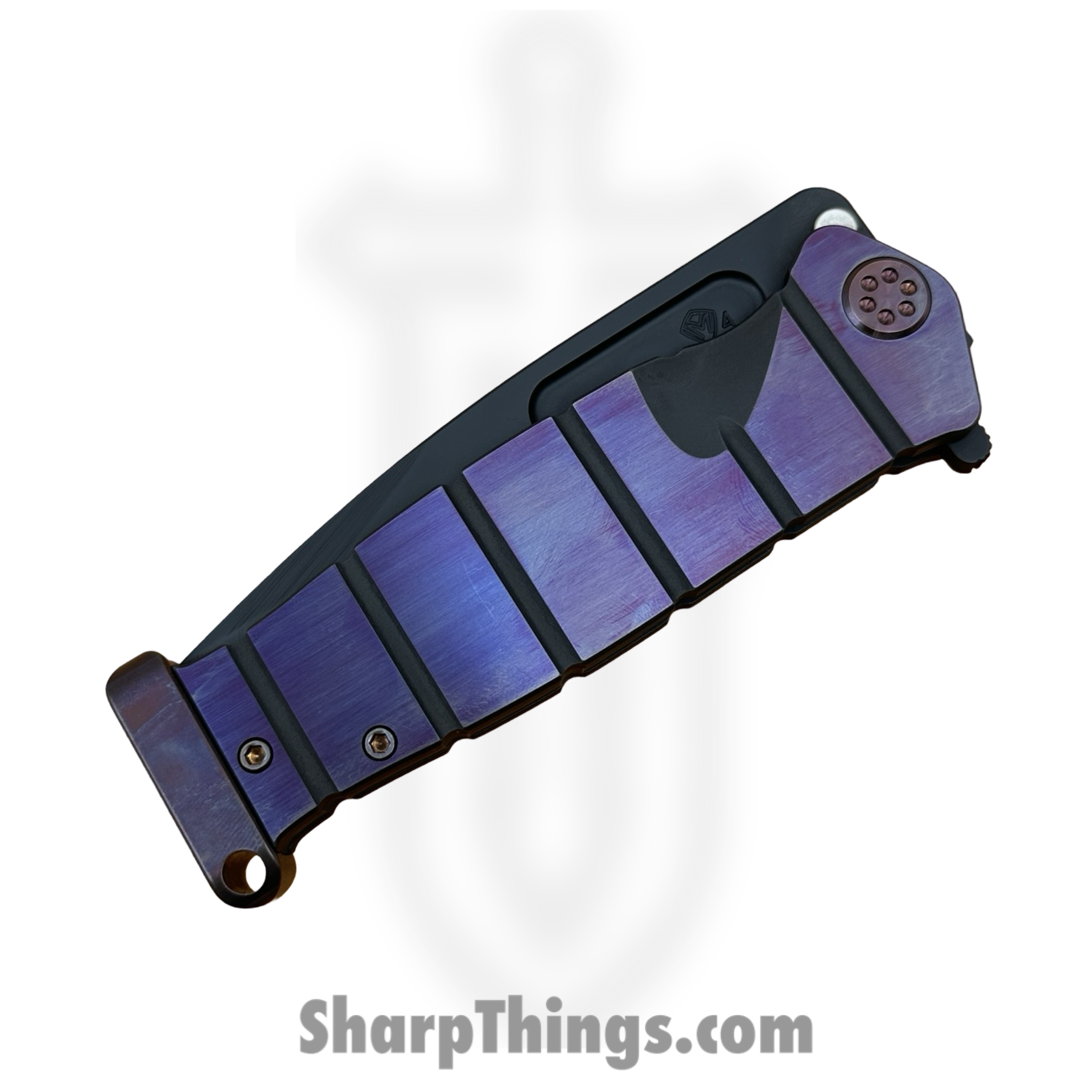 Medford Knife and Tool - 091924F - USMC FF - Folding Knife - S45VN Coated Drop Point - Titanium - Black Violet - Image 4