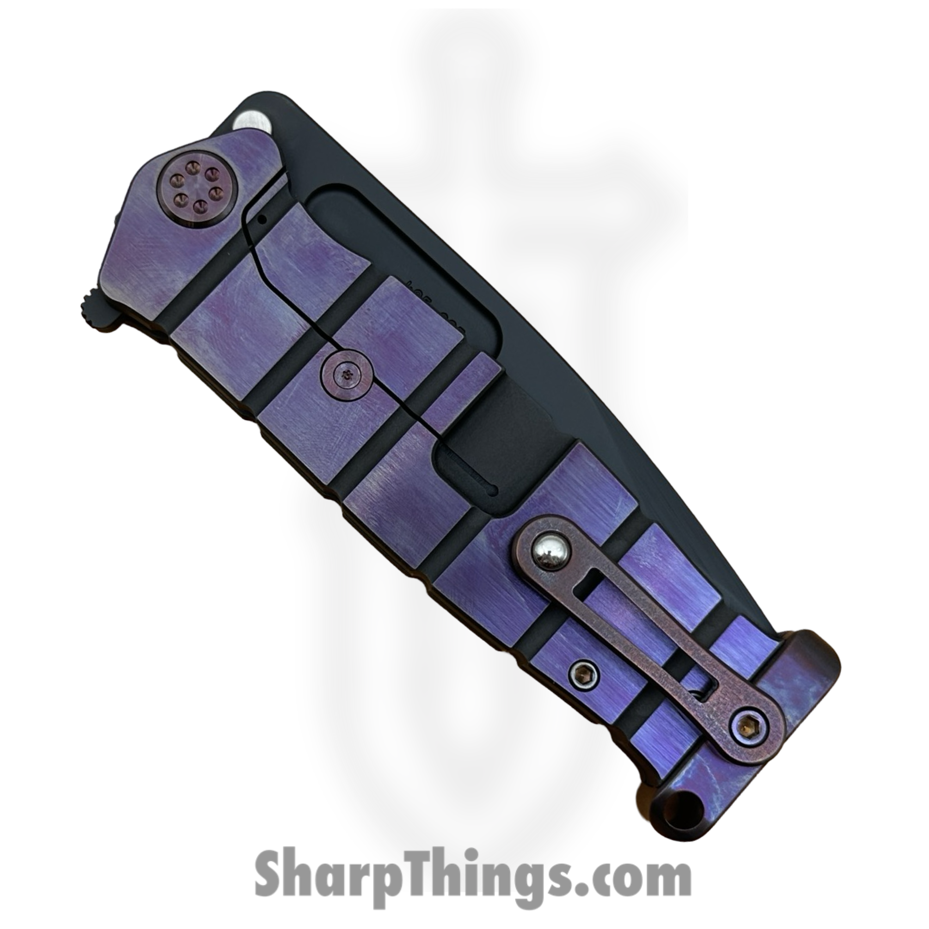 Medford Knife and Tool - 091924F - USMC FF - Folding Knife - S45VN Coated Drop Point - Titanium - Black Violet - Image 5