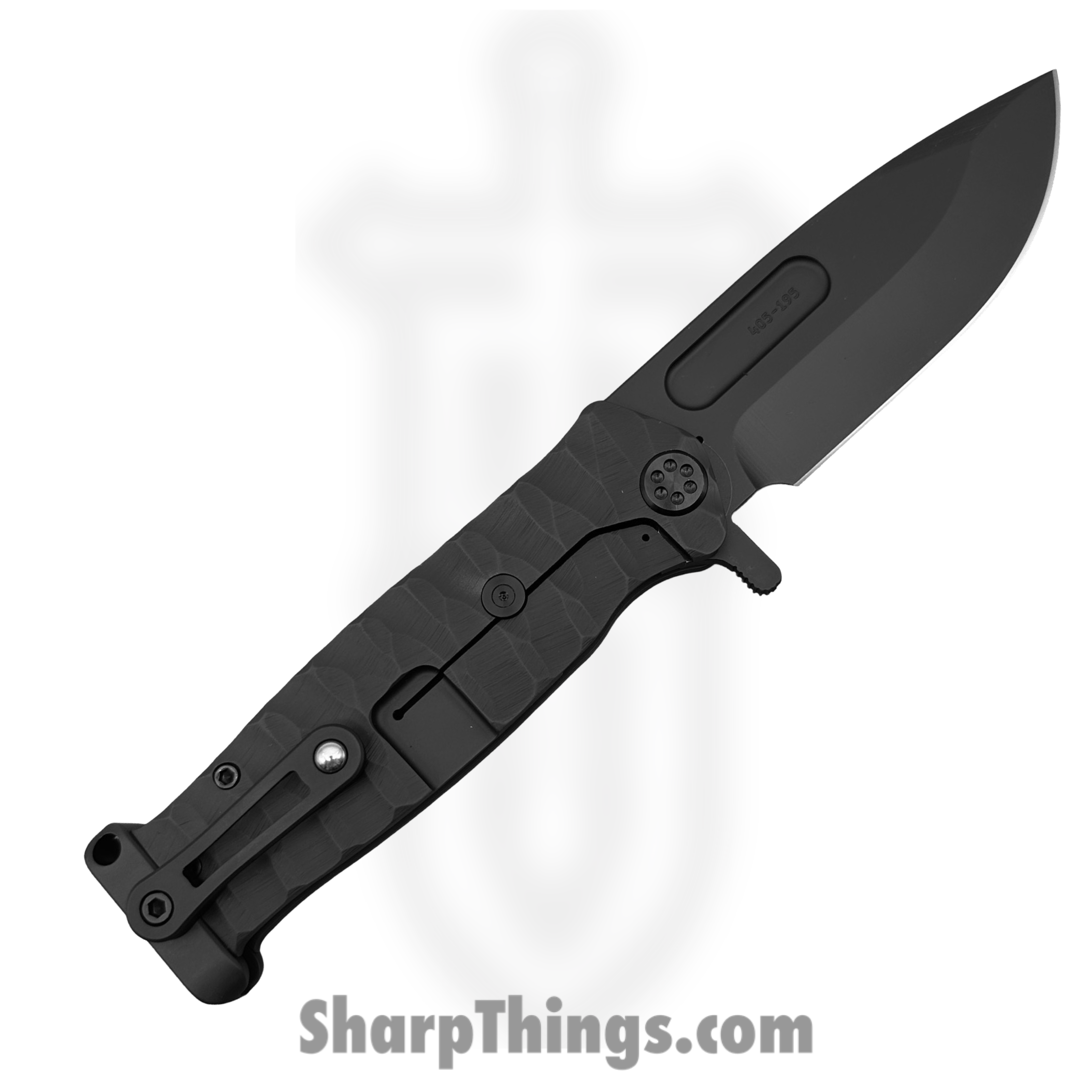 Medford Knife and Tool - 091924J - USMC FF - Folding Knife - S45VN Coated Drop Point - Titanium "Predator" - Black - Image 2