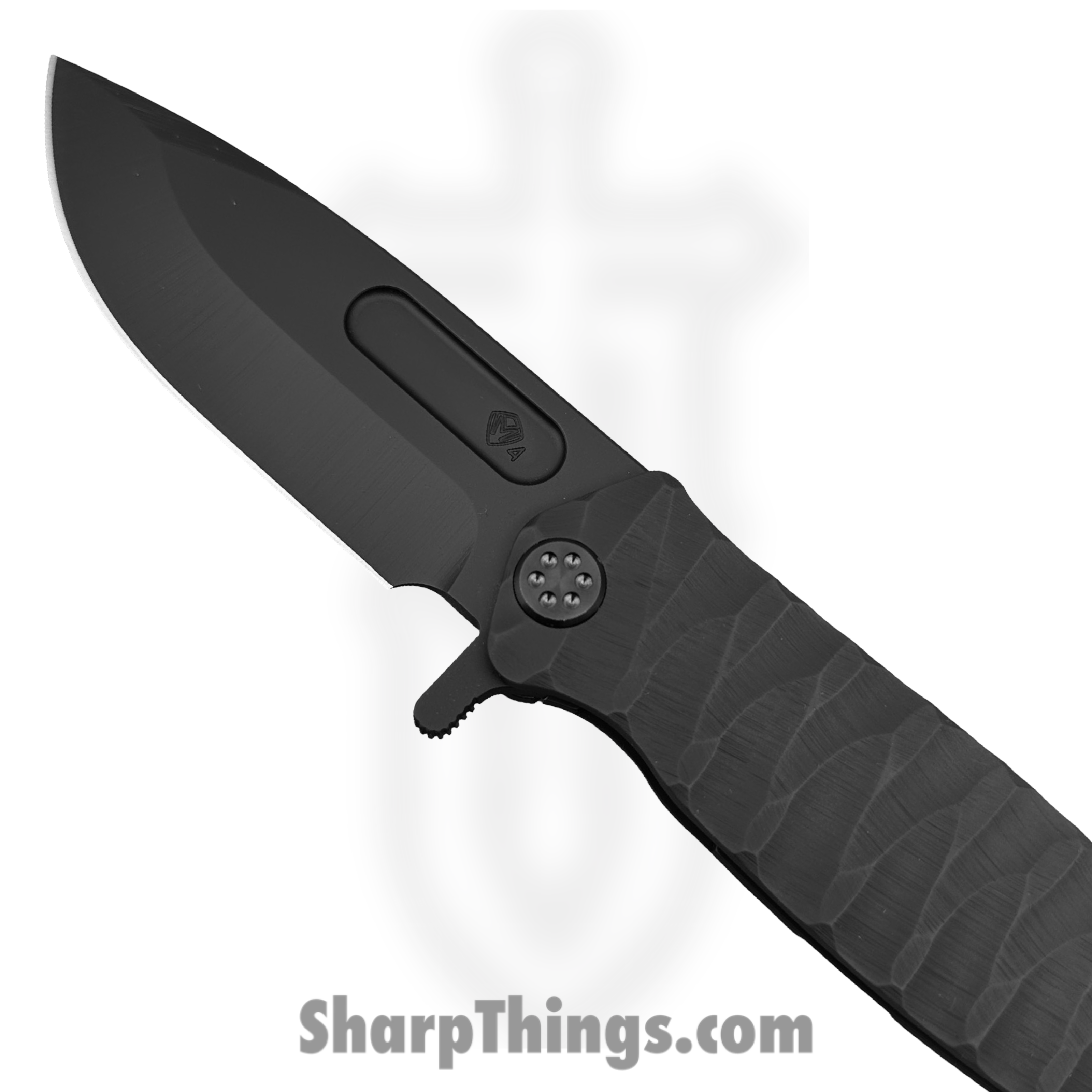 Medford Knife and Tool - 091924J - USMC FF - Folding Knife - S45VN Coated Drop Point - Titanium "Predator" - Black - Image 5