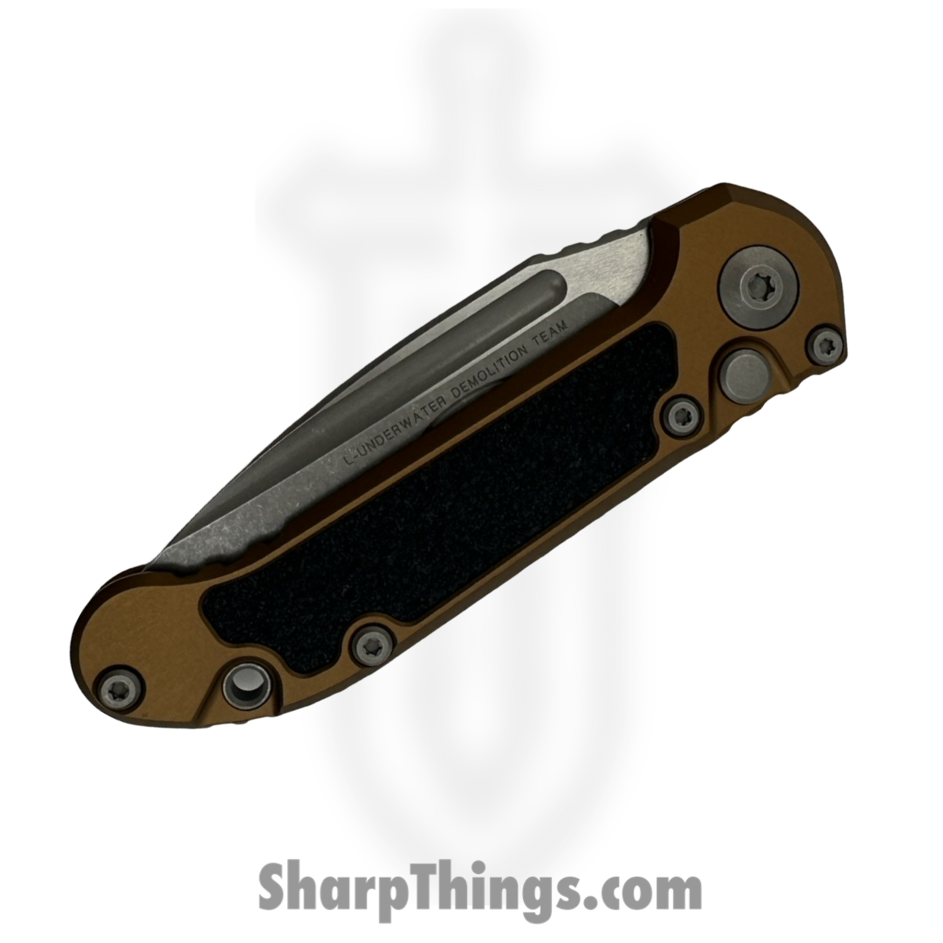 Microtech - 1135-11APTA - L.U.D.T. Gen III - Automatic Knife - M390MK Apocalyptic Drop Point P/S - 6061-T6 Aluminum - Tan - Image 4