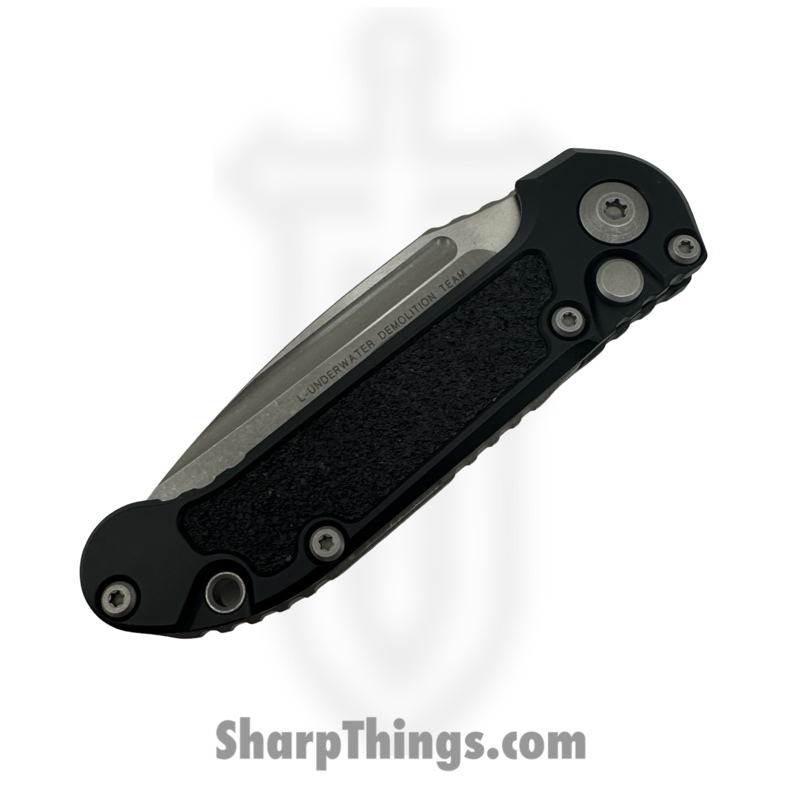 Microtech - 1135-11AP - L.U.D.T. Gen III - Automatic Knife - M390MK Apocalyptic Drop Point P/S - 6061-T6 Aluminum - Black - Image 4