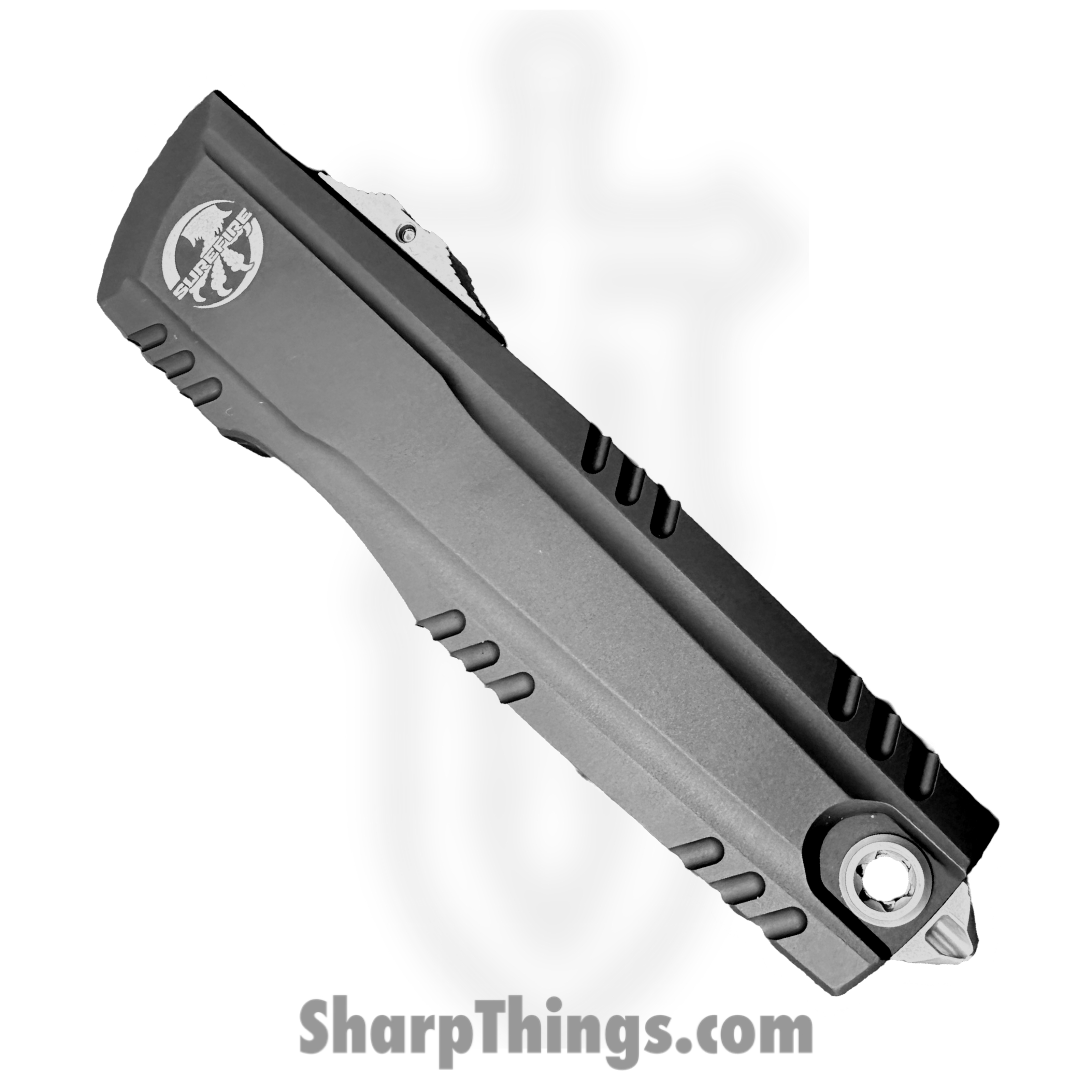 Microtech - 1270-10SET - Luminary and Surefire Stiletto Pro II Set - OTF Auto - M390MK Stonewash Dagger - 6061-T6 Aluminum - Black - Image 3