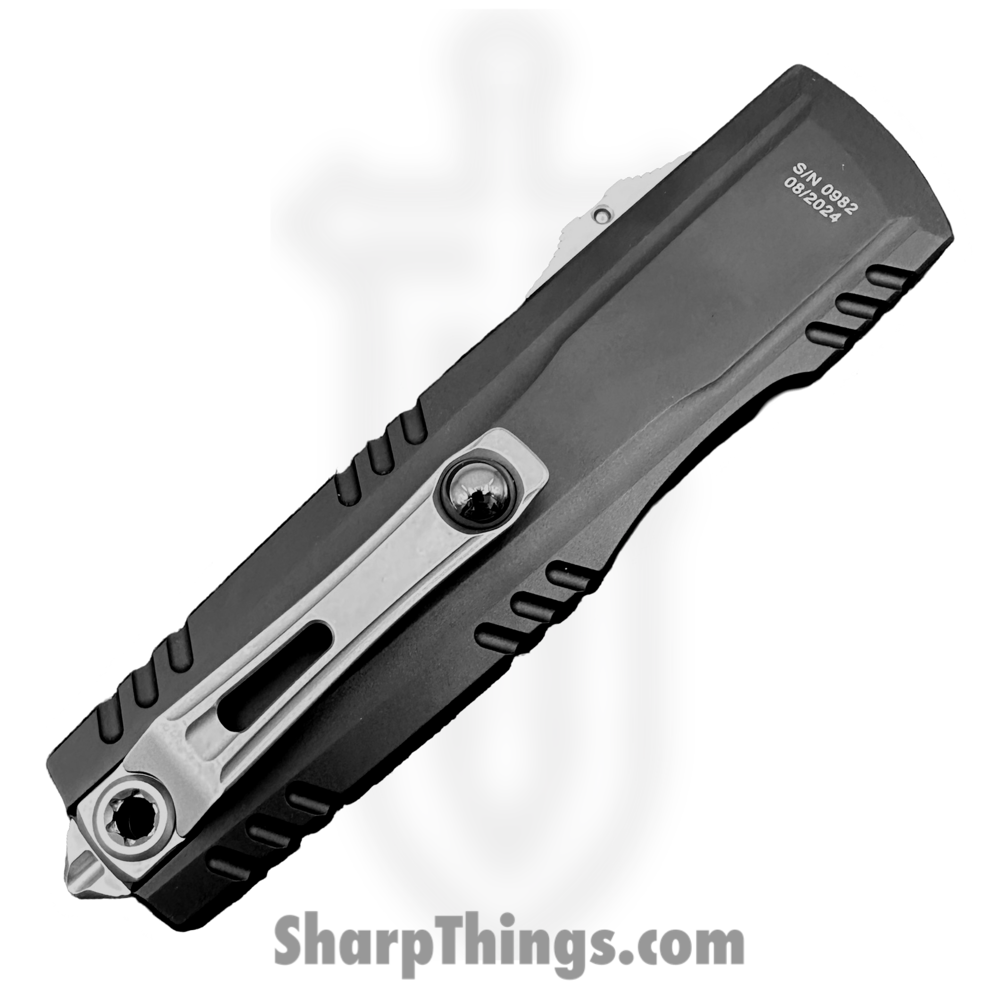 Microtech - 1270-10SET - Luminary and Surefire Stiletto Pro II Set - OTF Auto - M390MK Stonewash Dagger - 6061-T6 Aluminum - Black - Image 2