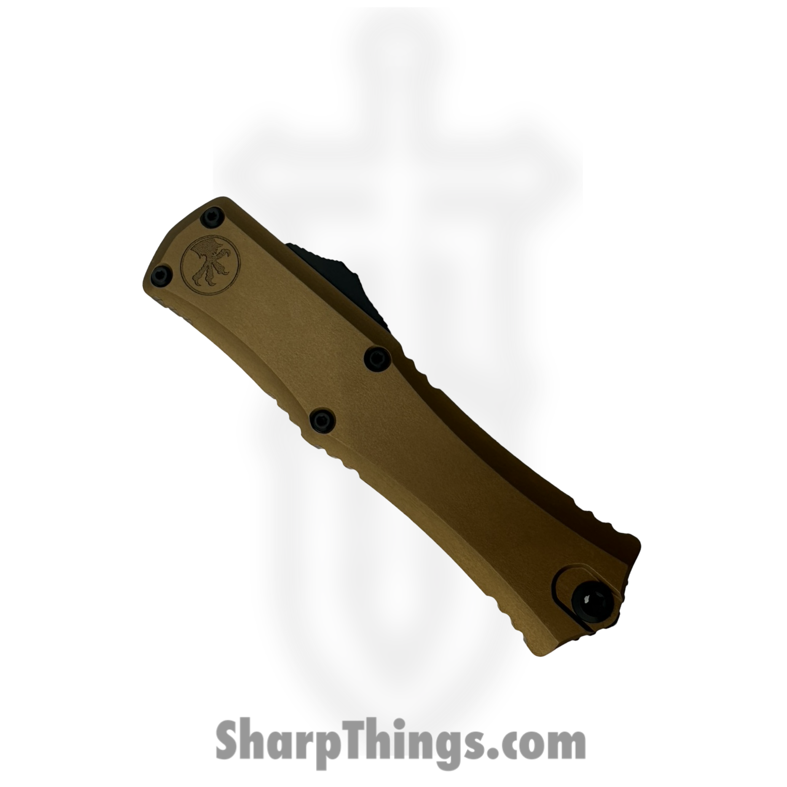 Microtech - 1703M-1TA 30 - Hera II Mini 30th Anniversary - OTF Auto - M390MK Two Tone Drop Point - 6061-T6 Aluminum - Tan - Image 3