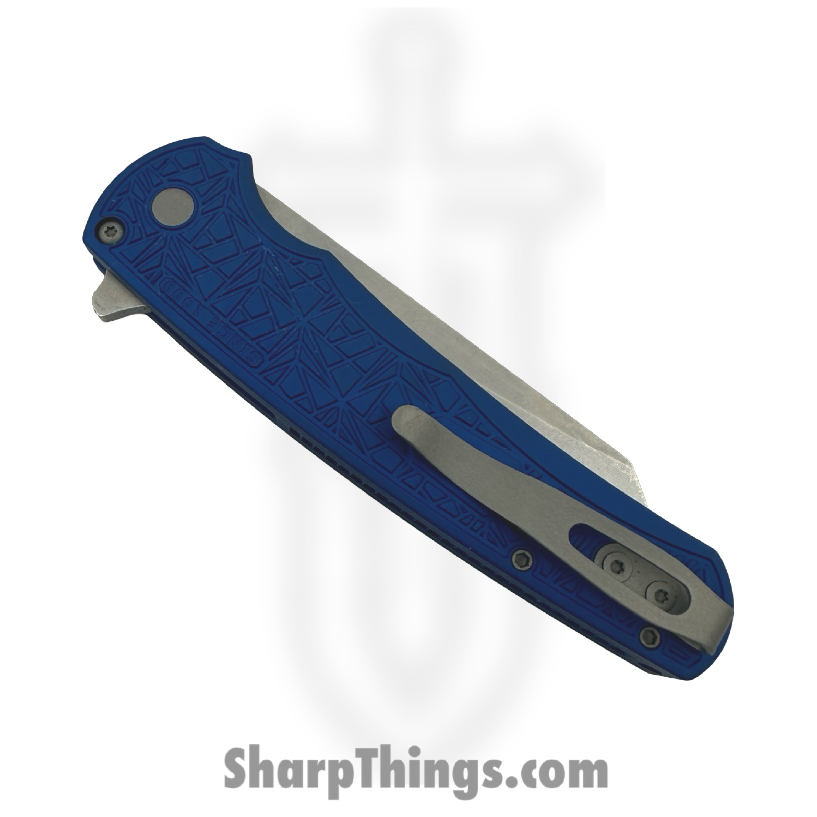 ProTech - 5405-BLUE NEXUS - Malibu Nexus - Folding Knife - CPM MagnaCut Stonewash Reverse Tanto - Aluminum - Blue - Image 4