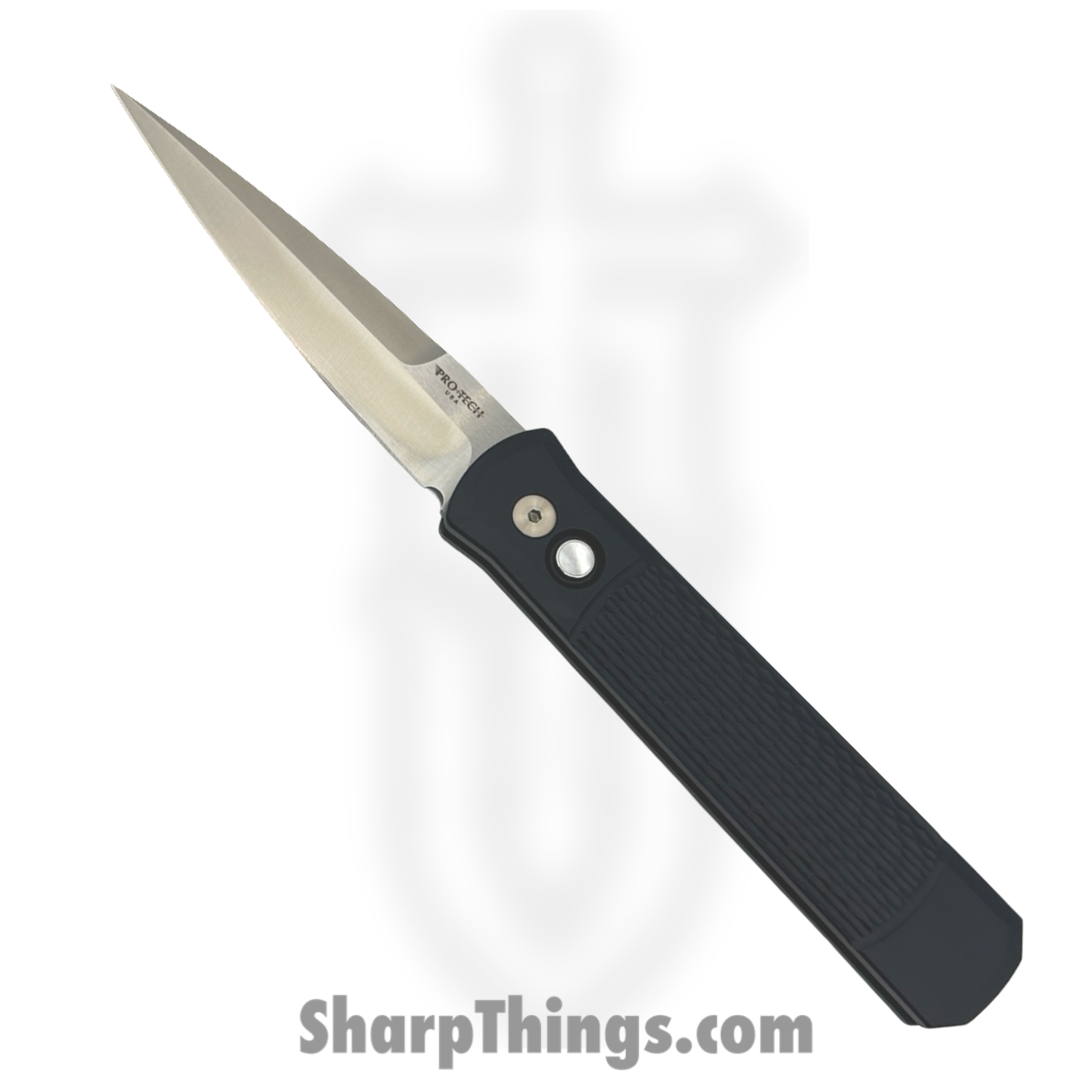 ProTech - 925-LTD - Godfather - Automatic Knife - 154CM Satin Spear Point - Aluminum - Black
