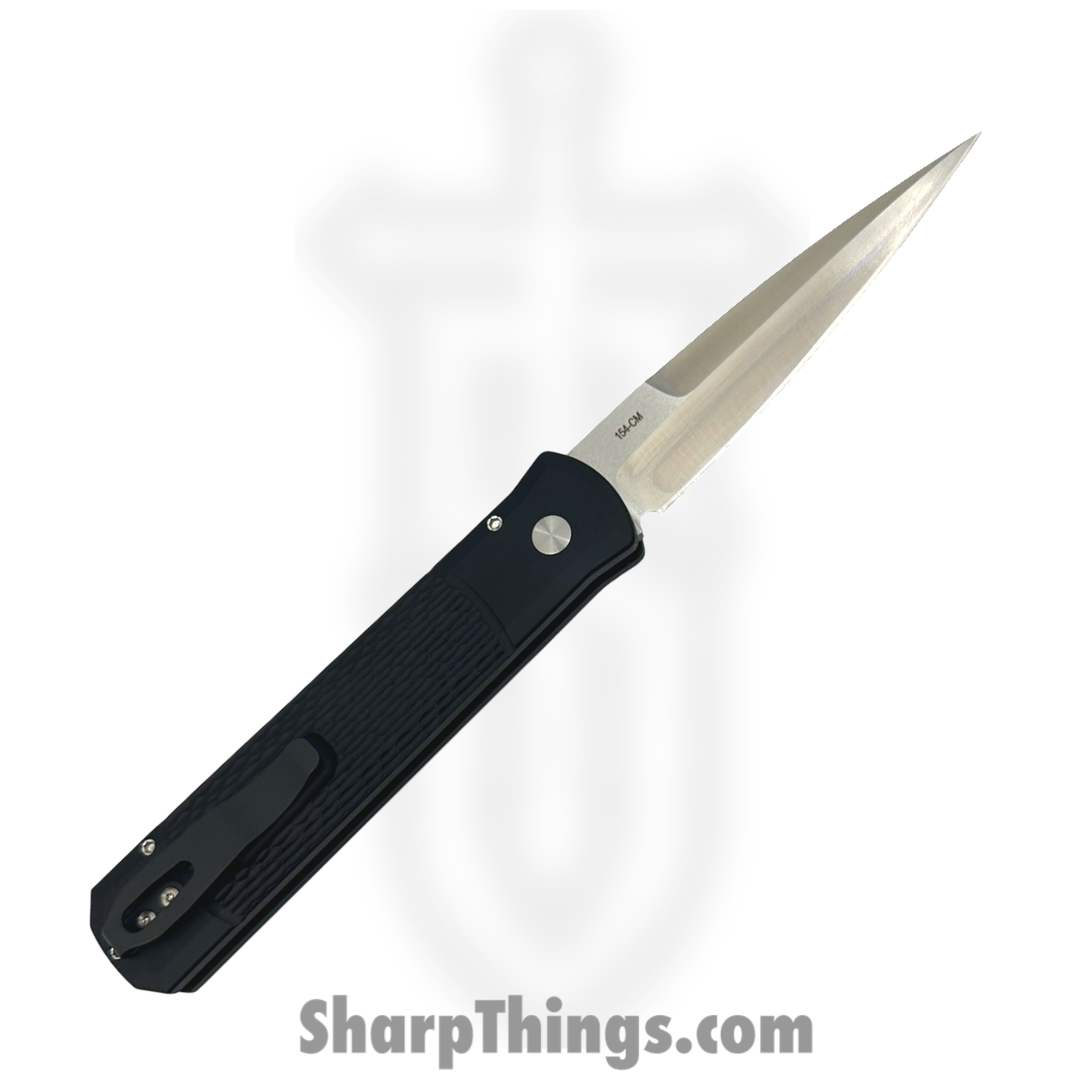 ProTech - 925-LTD - Godfather - Automatic Knife - 154CM Satin Spear Point - Aluminum - Black - Image 2