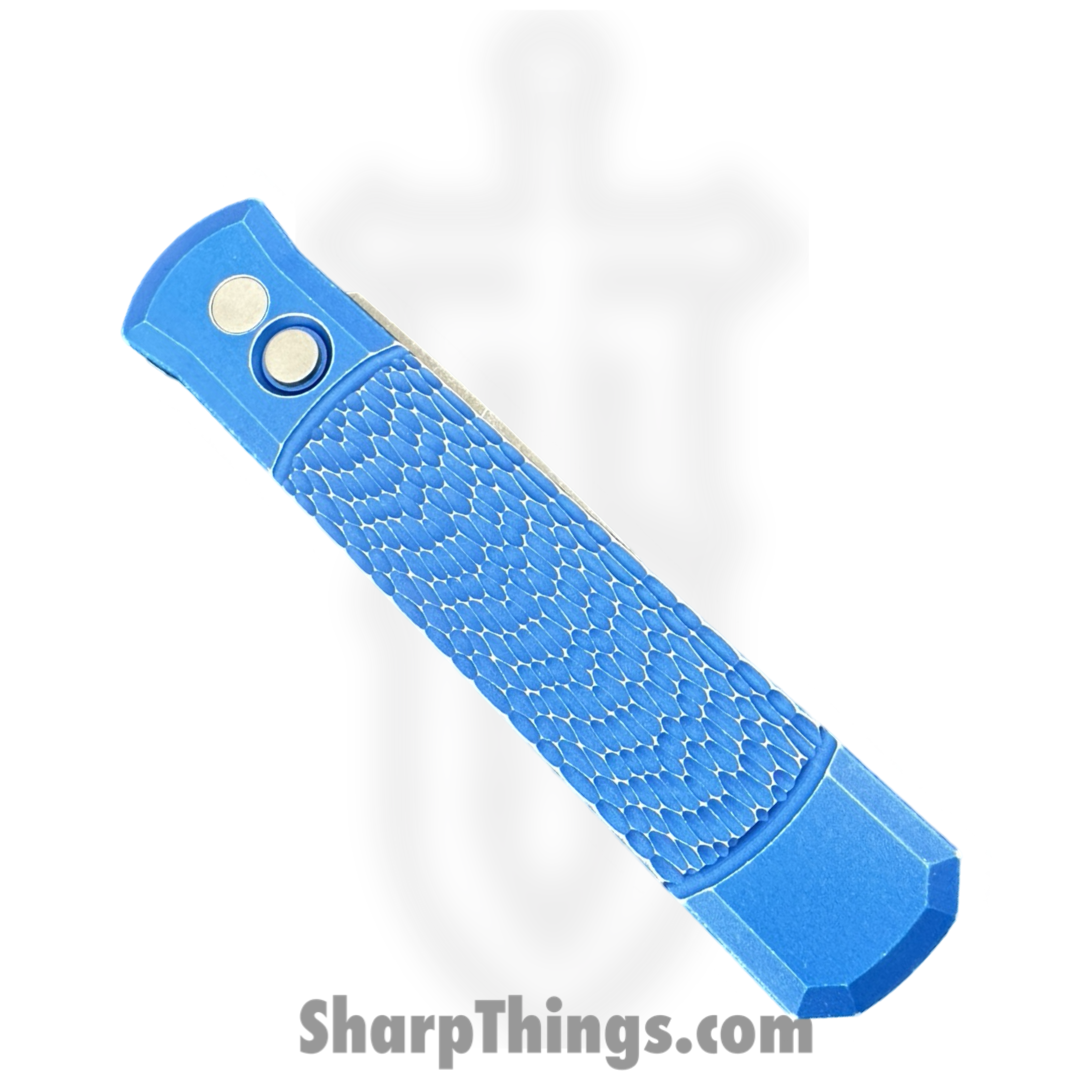 ProTech - 926-LHAWBW BLUE - Godfather LF - Automatic Knife - 154CM Acid Wash Spear Point - Aluminum Battleworn - Blue - Image 5