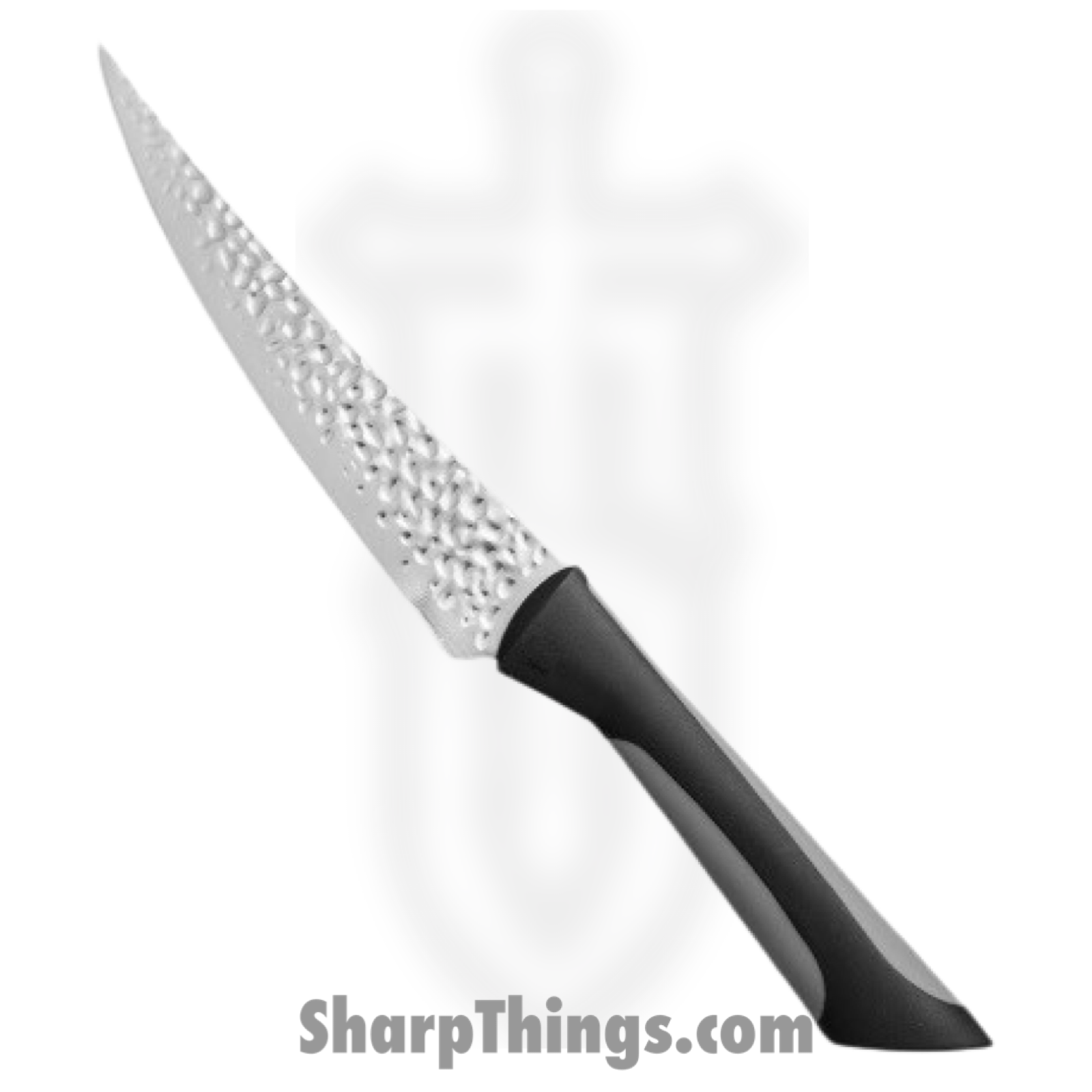 Kai - AB7061 - Luna Multi-Utility with Sheath - Fixed Blade Knife - 1.4116 Stainless Hammered Clip Point - Polypropylene - Black Gray