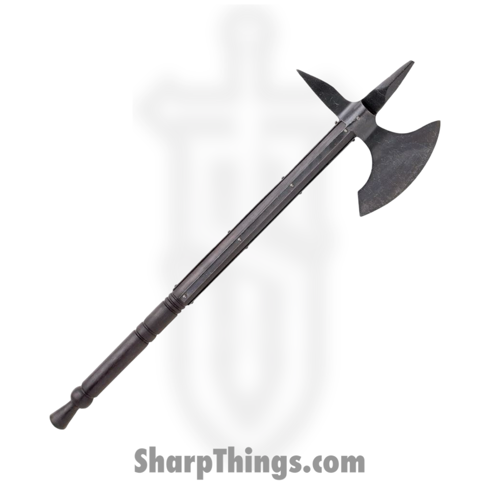Battlecry - BAT601005 - Orleans Battle Axe - Fixed Blade Knife - 1065 HC Coated - Synthetic - Black