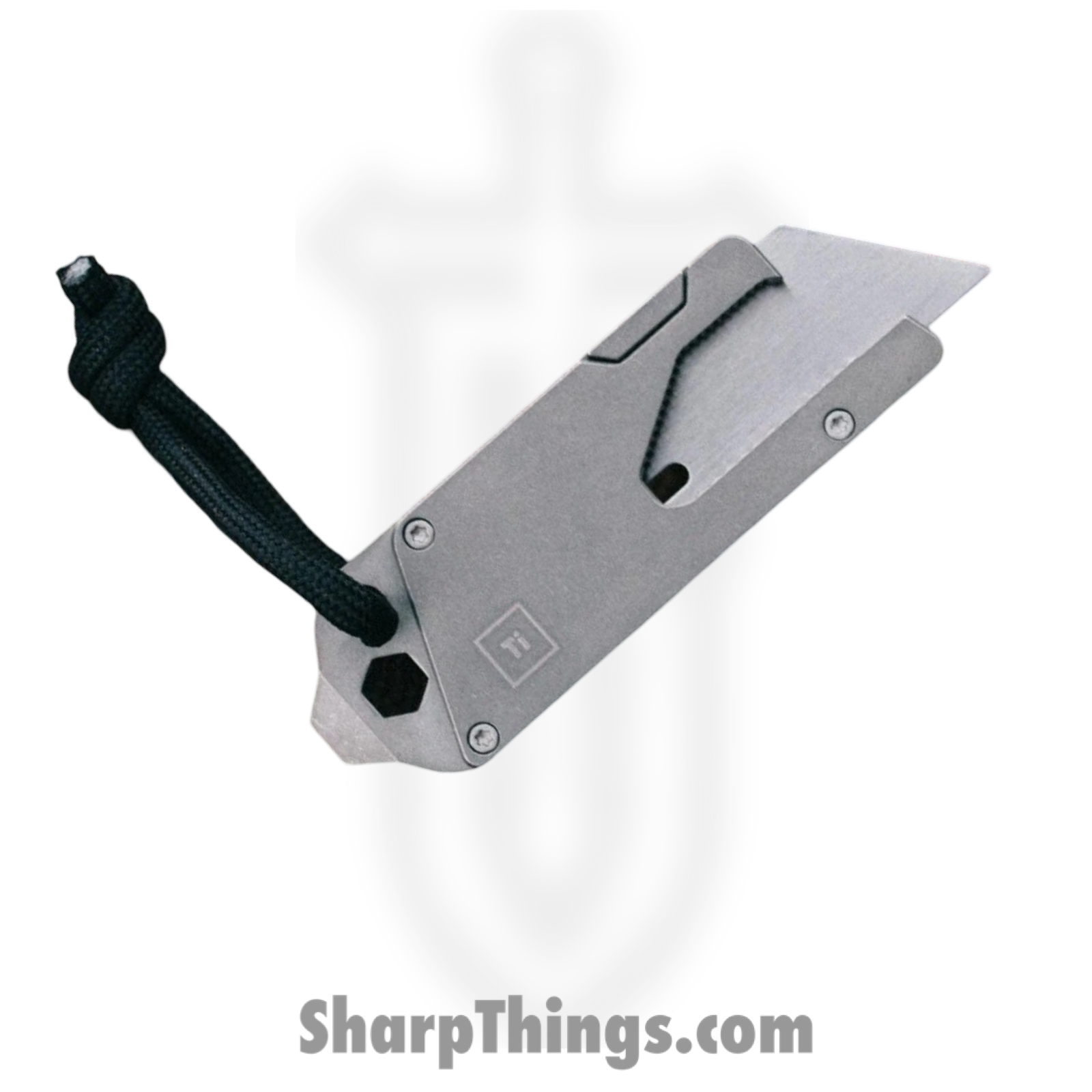 BIGiDESIGN - BIG002 - Deluxe Pocket Tool - 420 SS Stonewash Reverse Tanto - Titanium Alloy - Gray