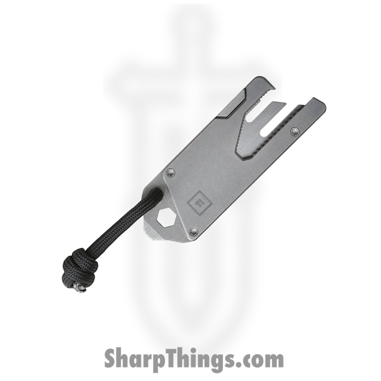 BIGiDESIGN - BIG002 - Deluxe Pocket Tool - 420 SS Stonewash Reverse Tanto - Titanium Alloy - Gray - Image 2