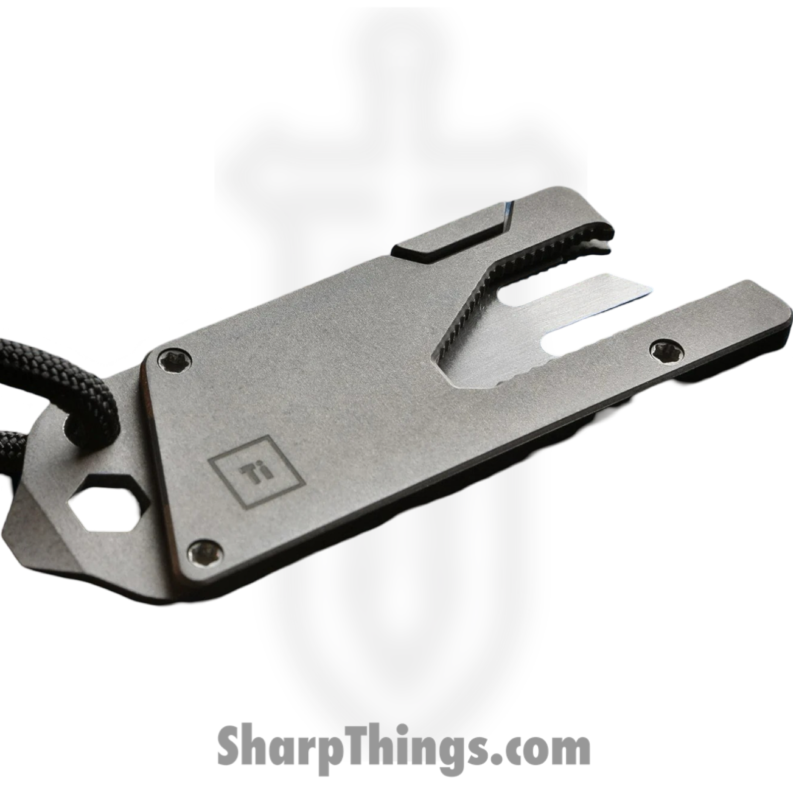 BIGiDESIGN - BIG002 - Deluxe Pocket Tool - 420 SS Stonewash Reverse Tanto - Titanium Alloy - Gray - Image 3