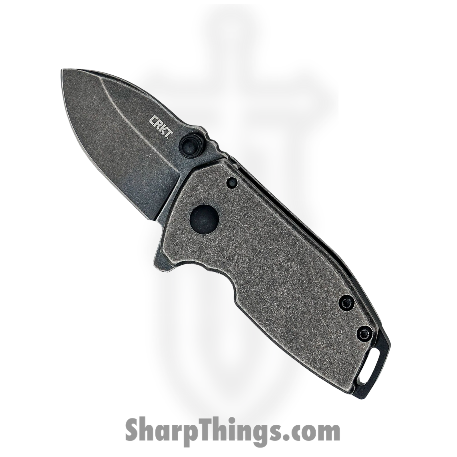 CRKT - CR2485K - Squid Compact - Assisted Open Knife - 8Cr13MoV Blackwash Spear Point - Stainless Steel - Black