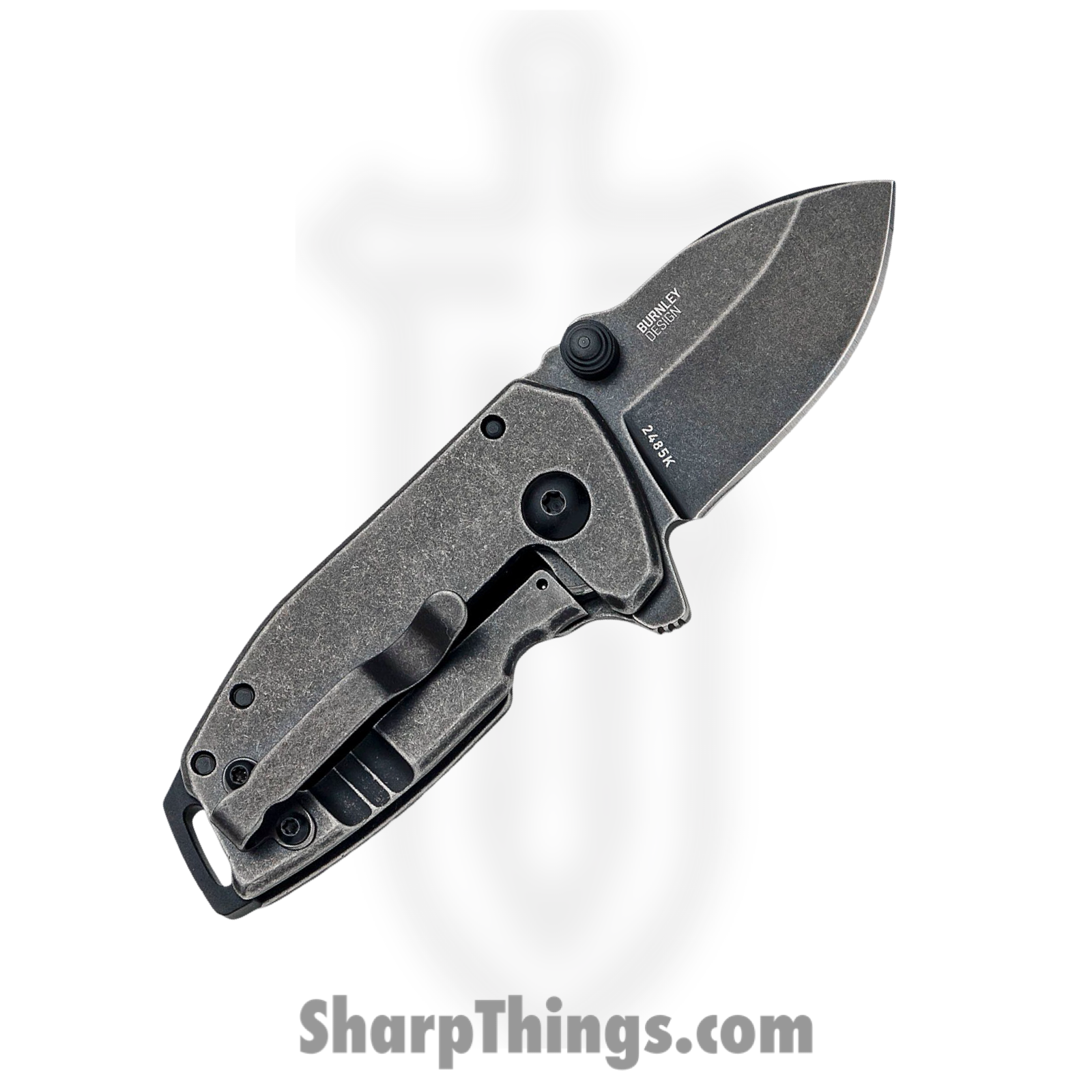 CRKT - CR2485K - Squid Compact - Assisted Open Knife - 8Cr13MoV Blackwash Spear Point - Stainless Steel - Black - Image 2