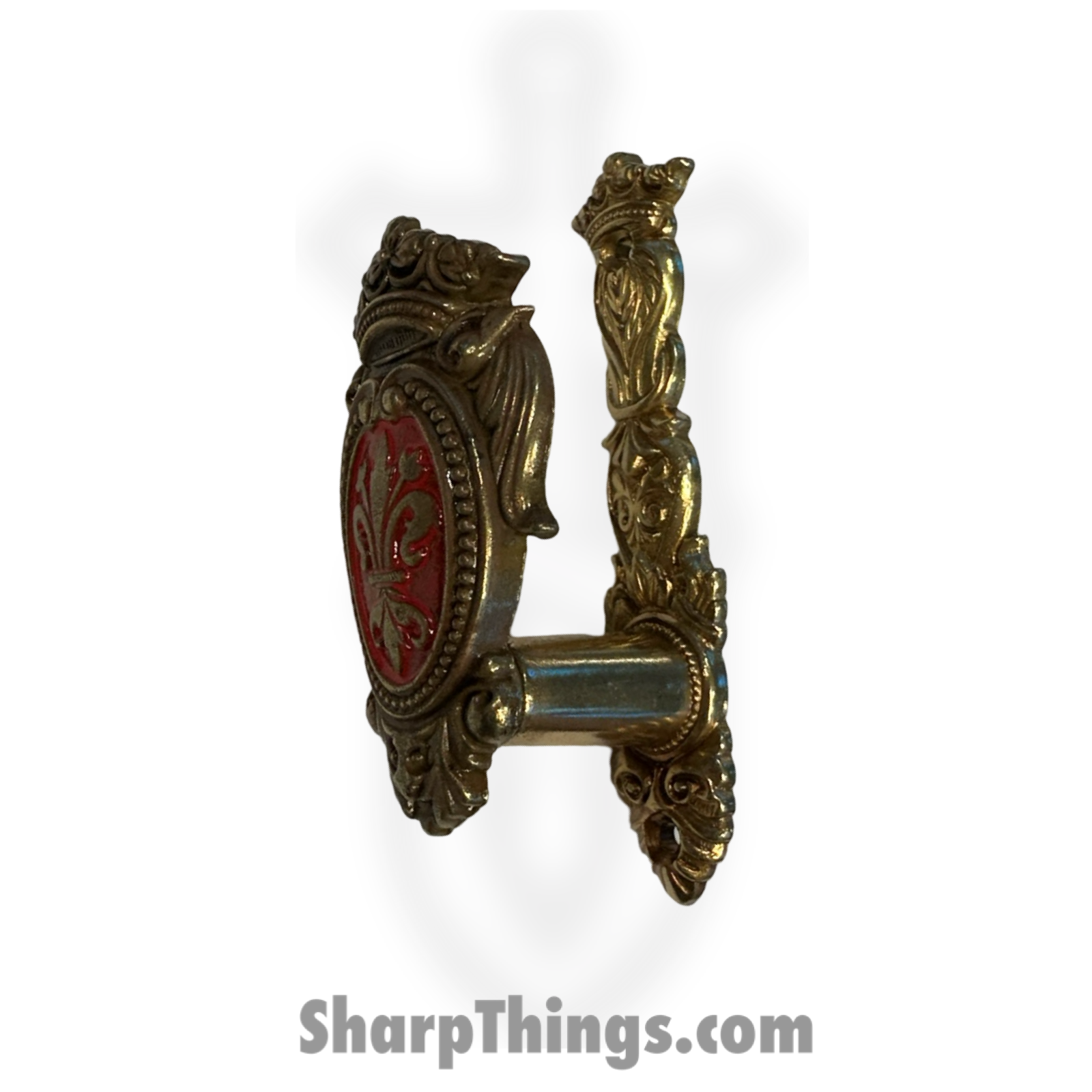 Denix - DX24L - Fleu de Lis Sword Gun Hanger 2 Piece Set - Metal - Bronze Red - Image 2