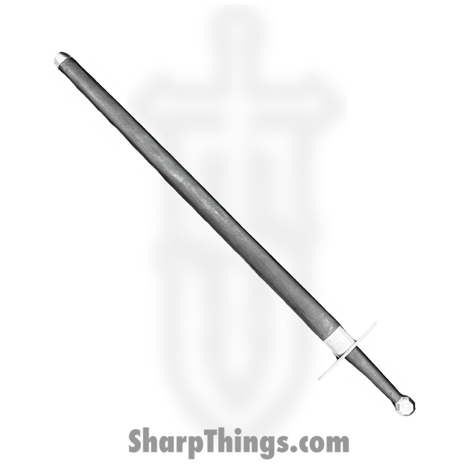 Legacy Arms - IP003 - 12th Century Norman Sword - Fixed Blade Knife - 5160 HC Polished Dagger - Leather Covered Wood - Black - Image 2