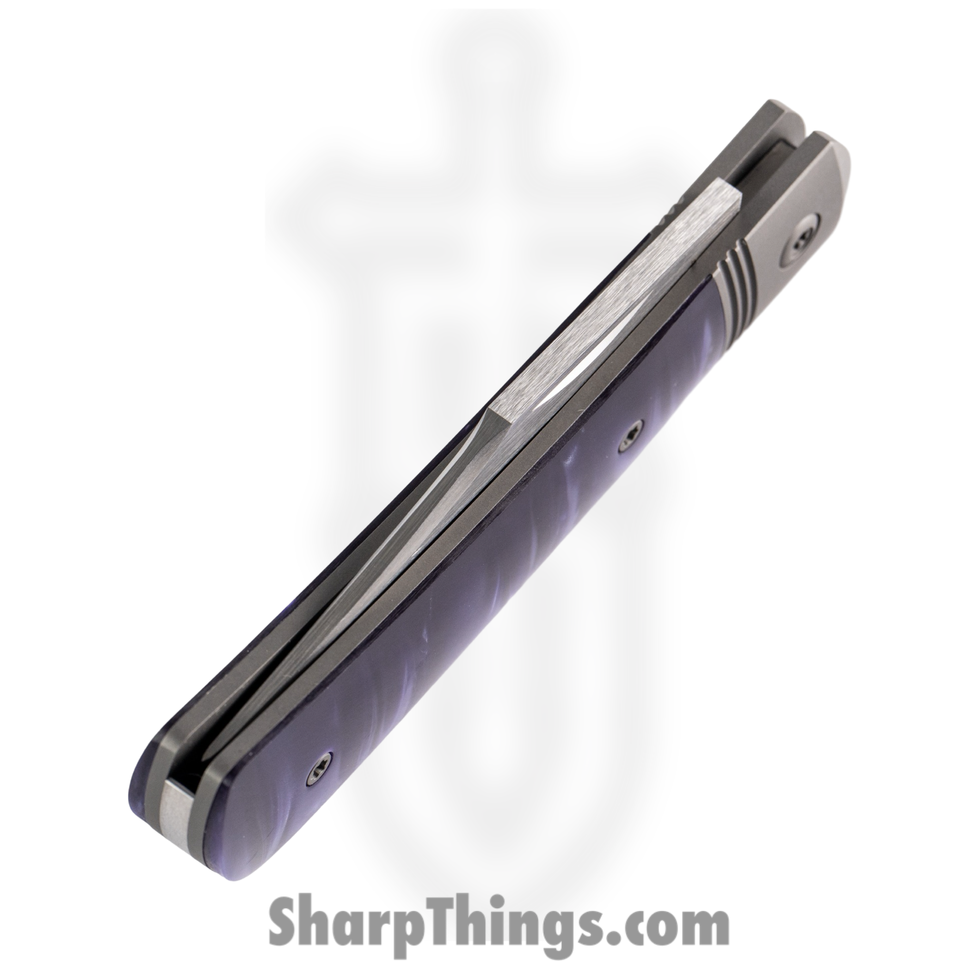 Jack Wolf Knives - BENNY-02-KIR-COS-PUR - Benny's Clip - Folding Knife - S90V Satin Clip Point - Kirinite - Cosmic Purple - Image 5