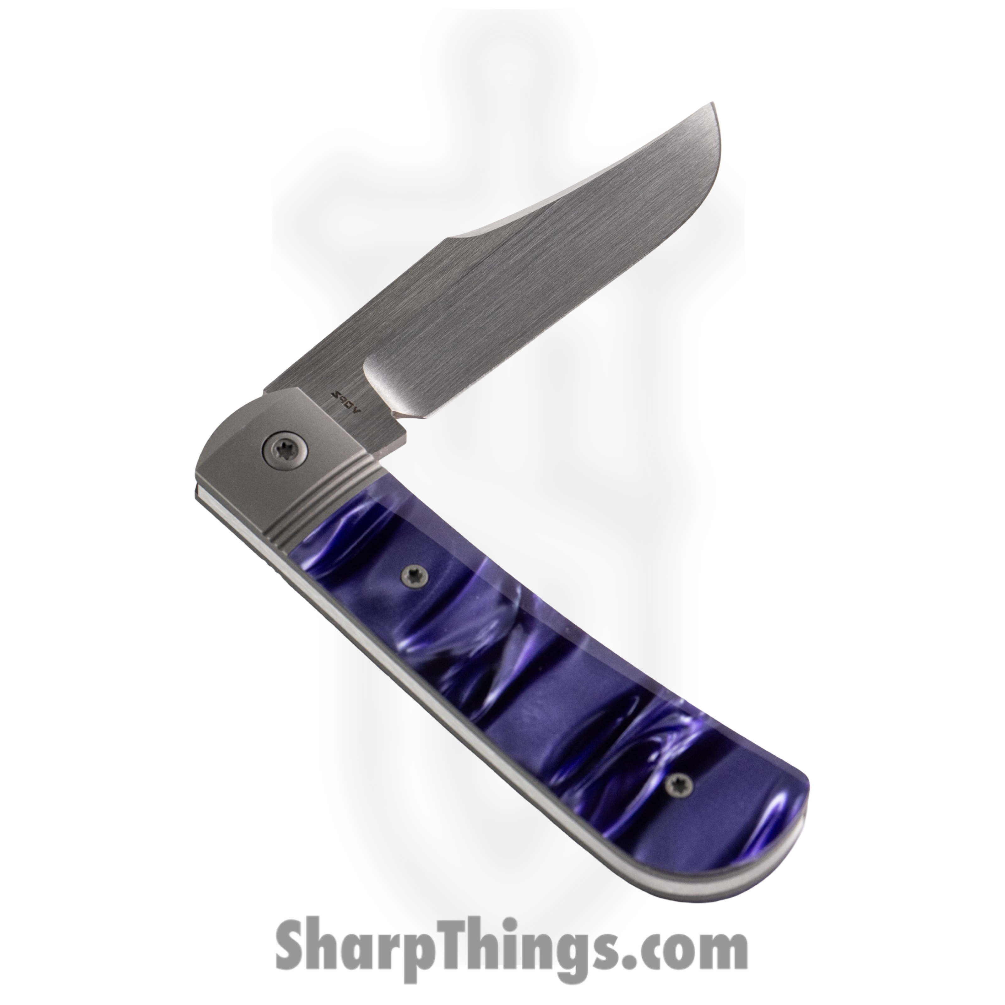 Jack Wolf Knives - BENNY-02-KIR-COS-PUR - Benny's Clip - Folding Knife - S90V Satin Clip Point - Kirinite - Cosmic Purple - Image 2