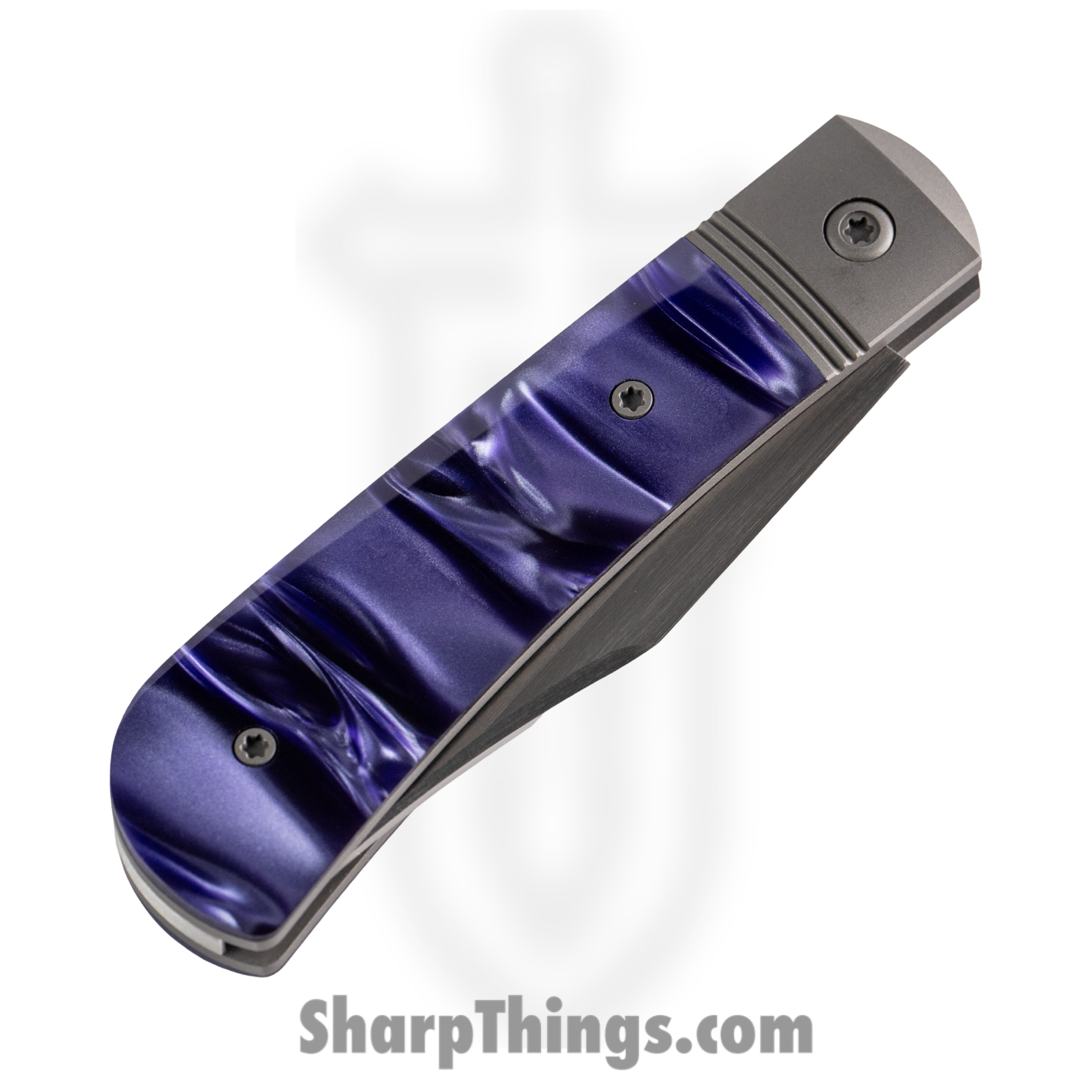 Jack Wolf Knives - BENNY-02-KIR-COS-PUR - Benny's Clip - Folding Knife - S90V Satin Clip Point - Kirinite - Cosmic Purple - Image 4