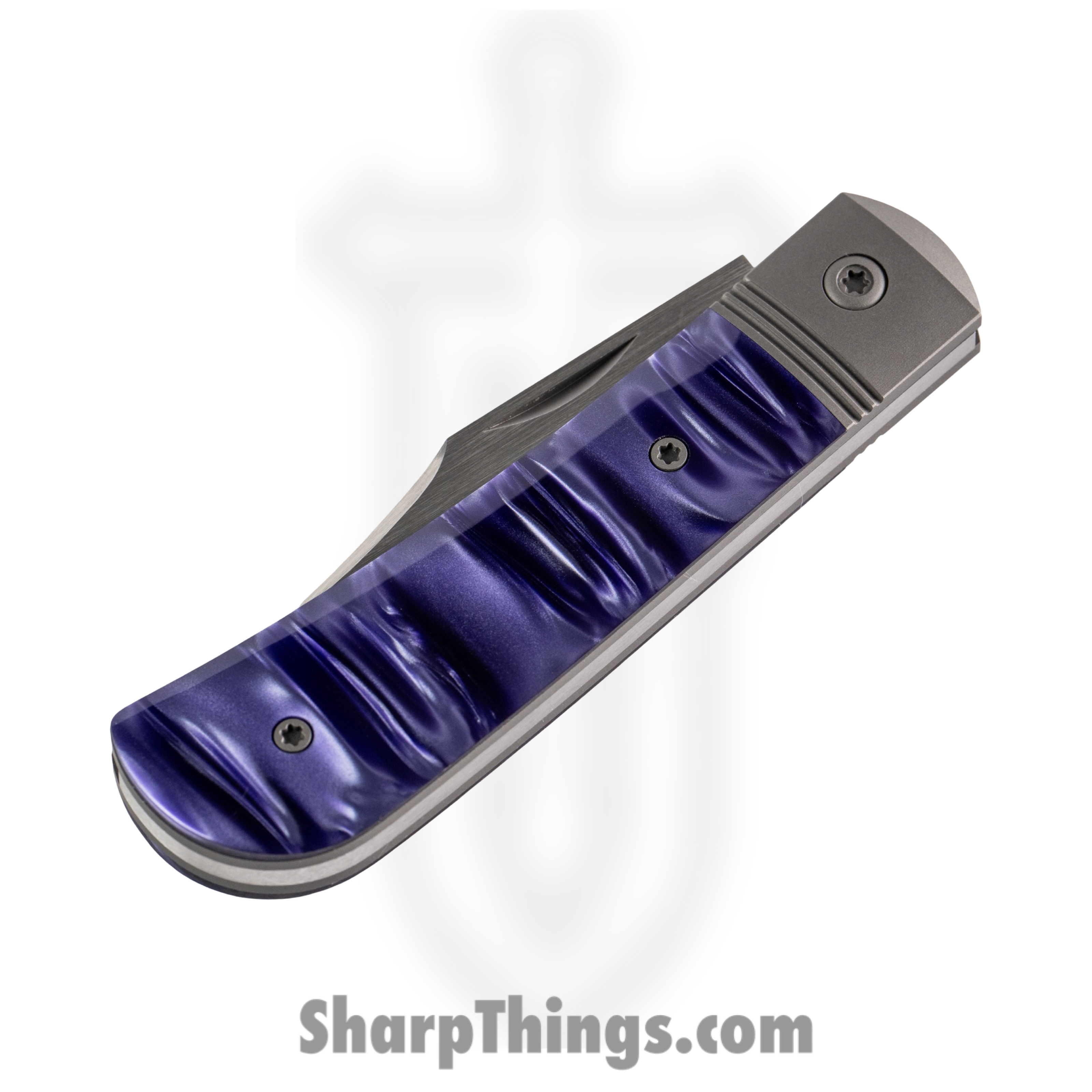 Jack Wolf Knives - BENNY-02-KIR-COS-PUR - Benny's Clip - Folding Knife - S90V Satin Clip Point - Kirinite - Cosmic Purple - Image 3