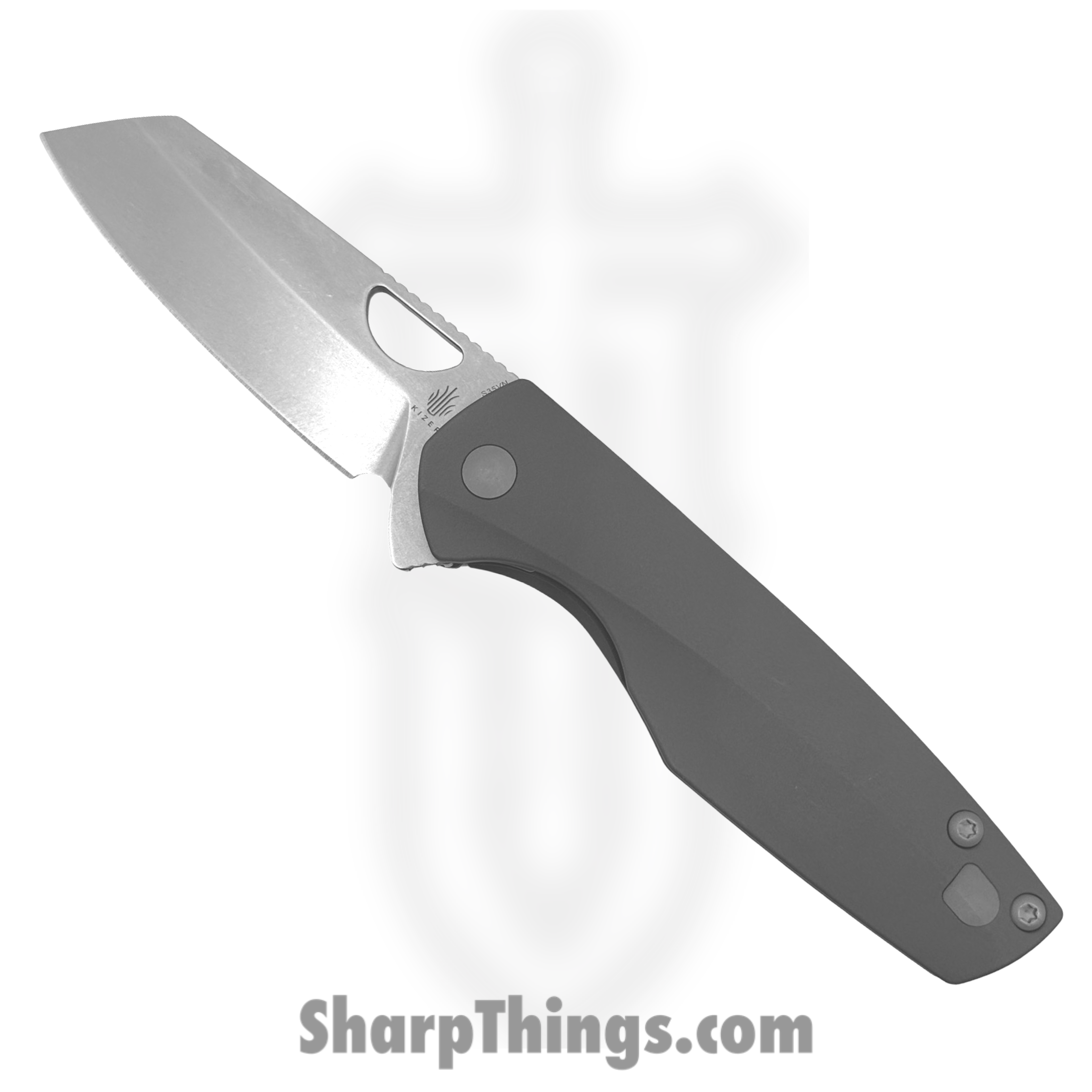 Kizer Cutlery - KI3628A1 - Sparrow - Folding Knife - S35VN Stonewash Sheepsfoot - Titanium - Stonewash