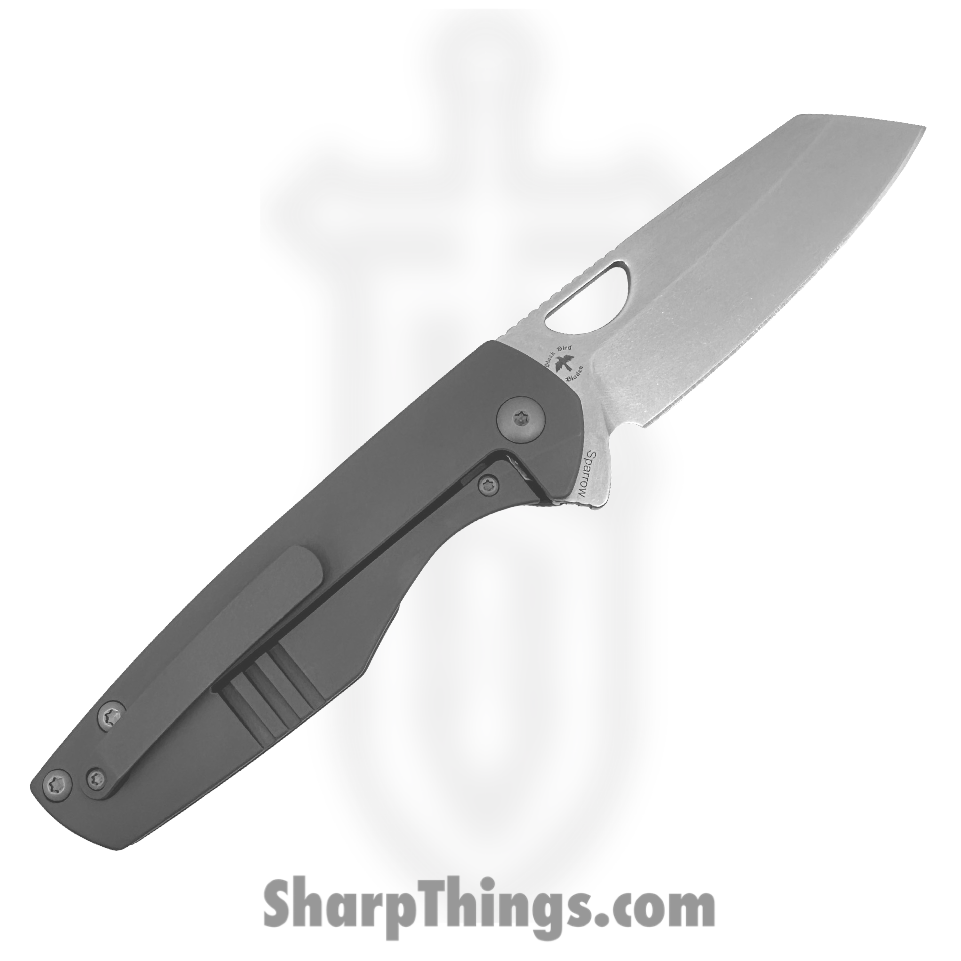 Kizer Cutlery - KI3628A1 - Sparrow - Folding Knife - S35VN Stonewash Sheepsfoot - Titanium - Stonewash - Image 2