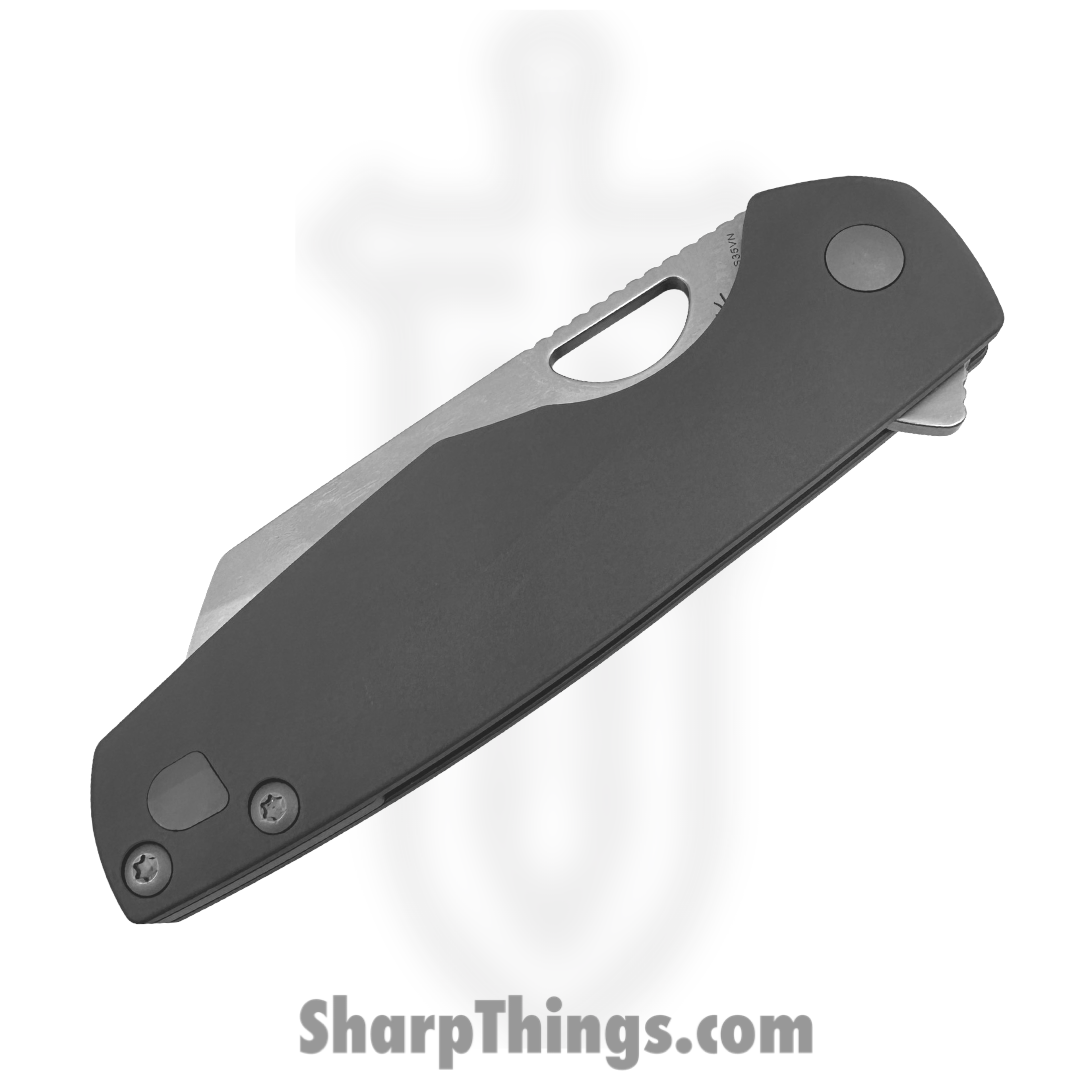 Kizer Cutlery - KI3628A1 - Sparrow - Folding Knife - S35VN Stonewash Sheepsfoot - Titanium - Stonewash - Image 4