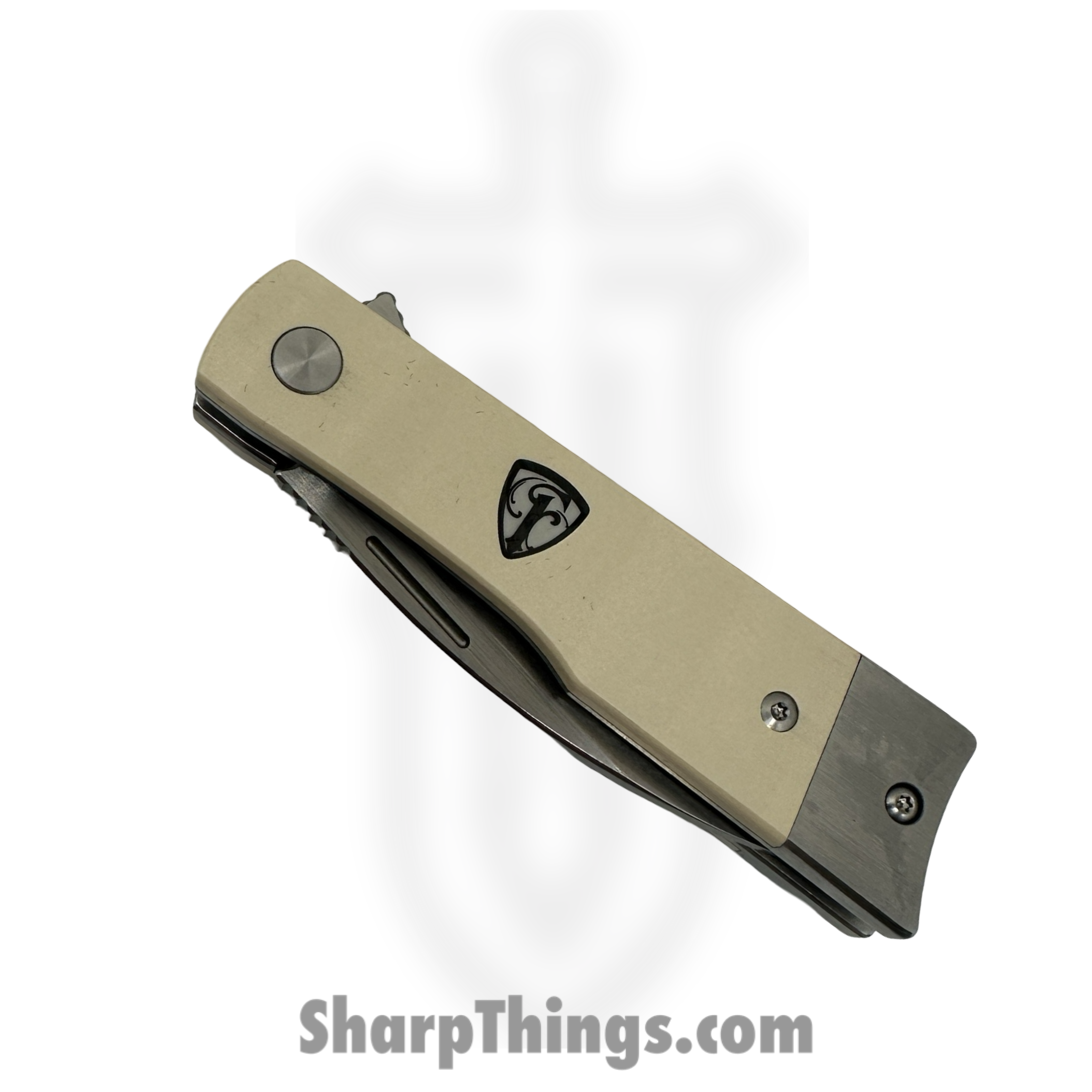 Finch Knife Co. - MC412 - McCoy - Folding Knife - 154CM Two Tone Wharncliffe - Ivory Micarta - White - Image 5