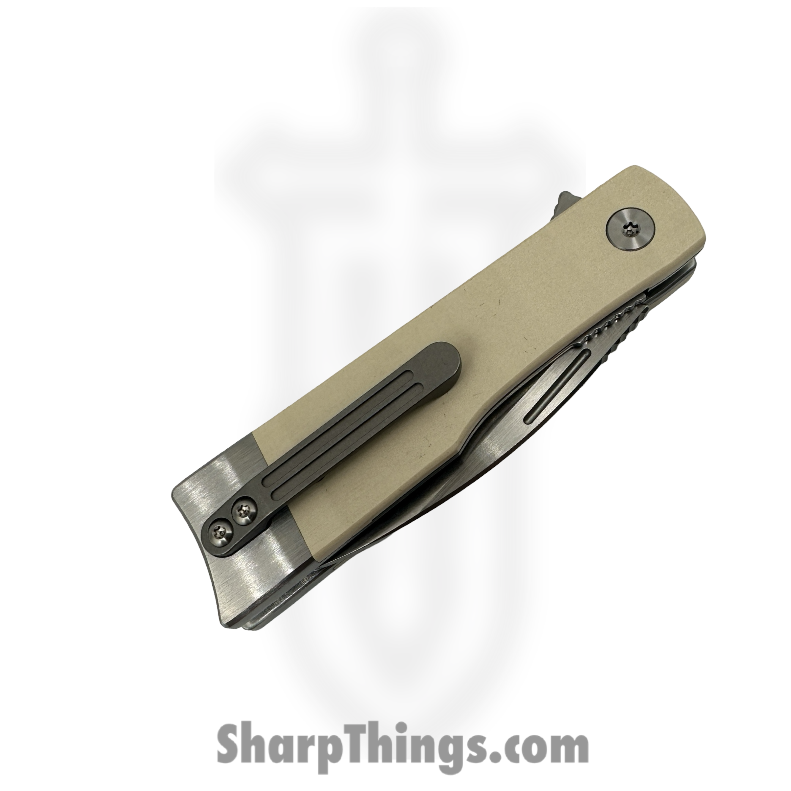 Finch Knife Co. - MC412 - McCoy - Folding Knife - 154CM Two Tone Wharncliffe - Ivory Micarta - White - Image 4
