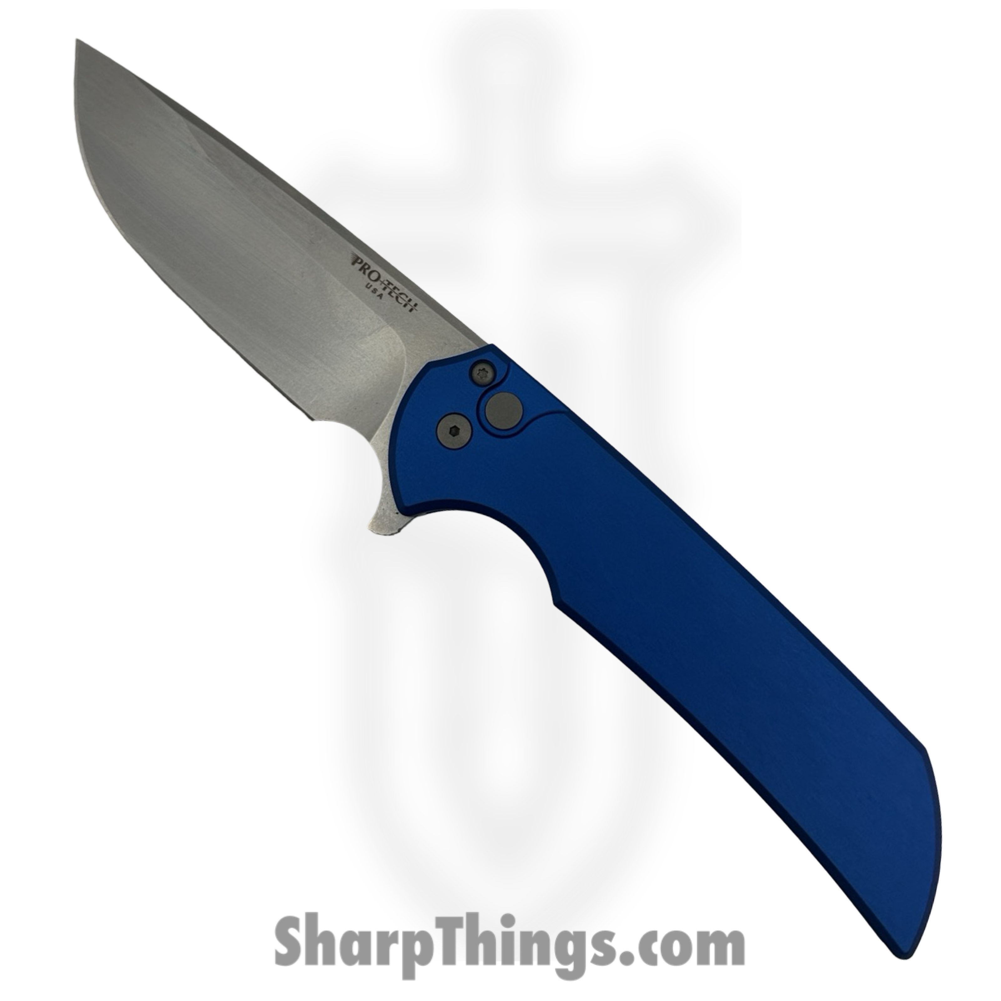 ProTech - MX101-Blue - Mordax - Folding Knife - CPM MagnaCut Stonewash Drop Point - Aluminum - Blue