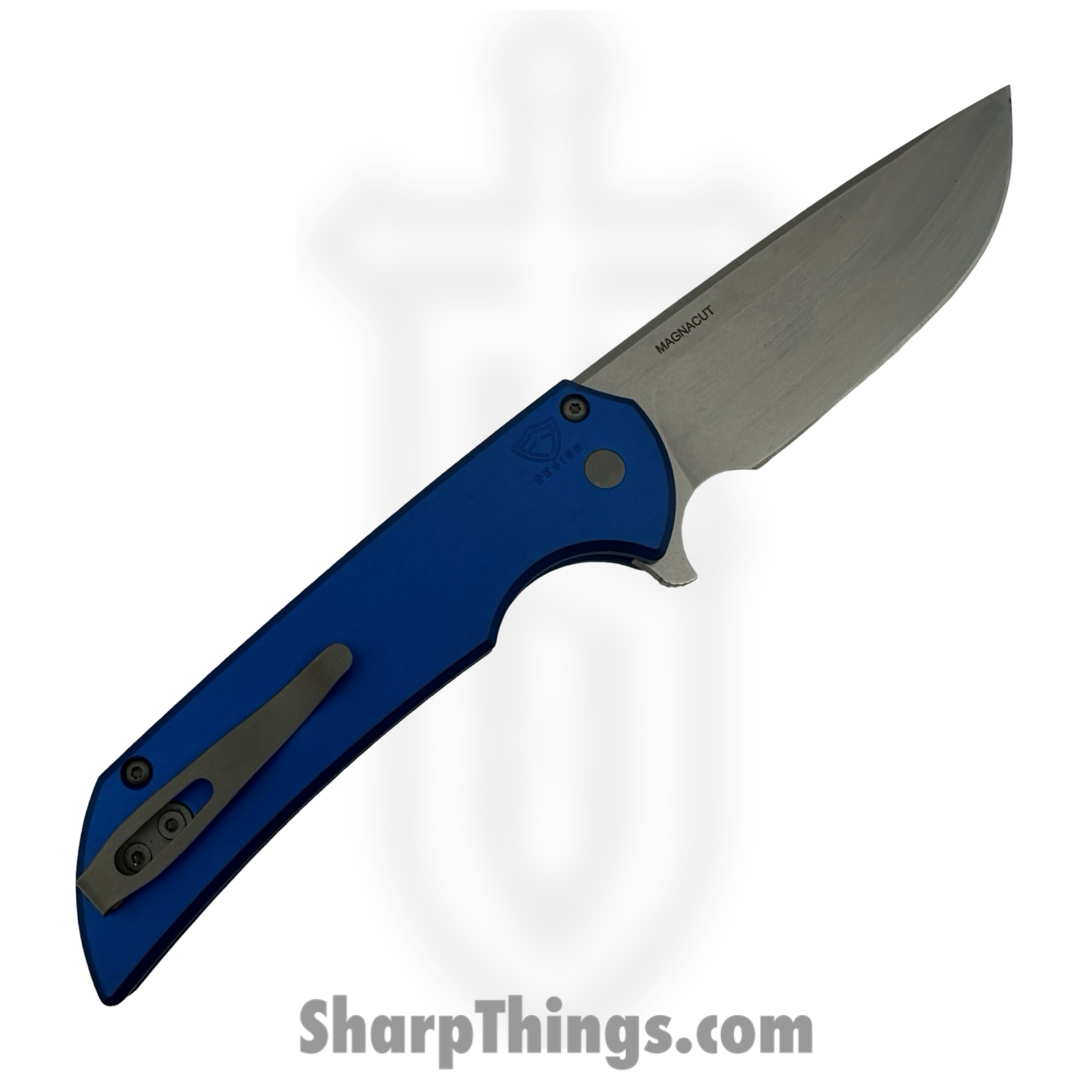 ProTech - MX101-Blue - Mordax - Folding Knife - CPM MagnaCut Stonewash Drop Point - Aluminum - Blue - Image 2
