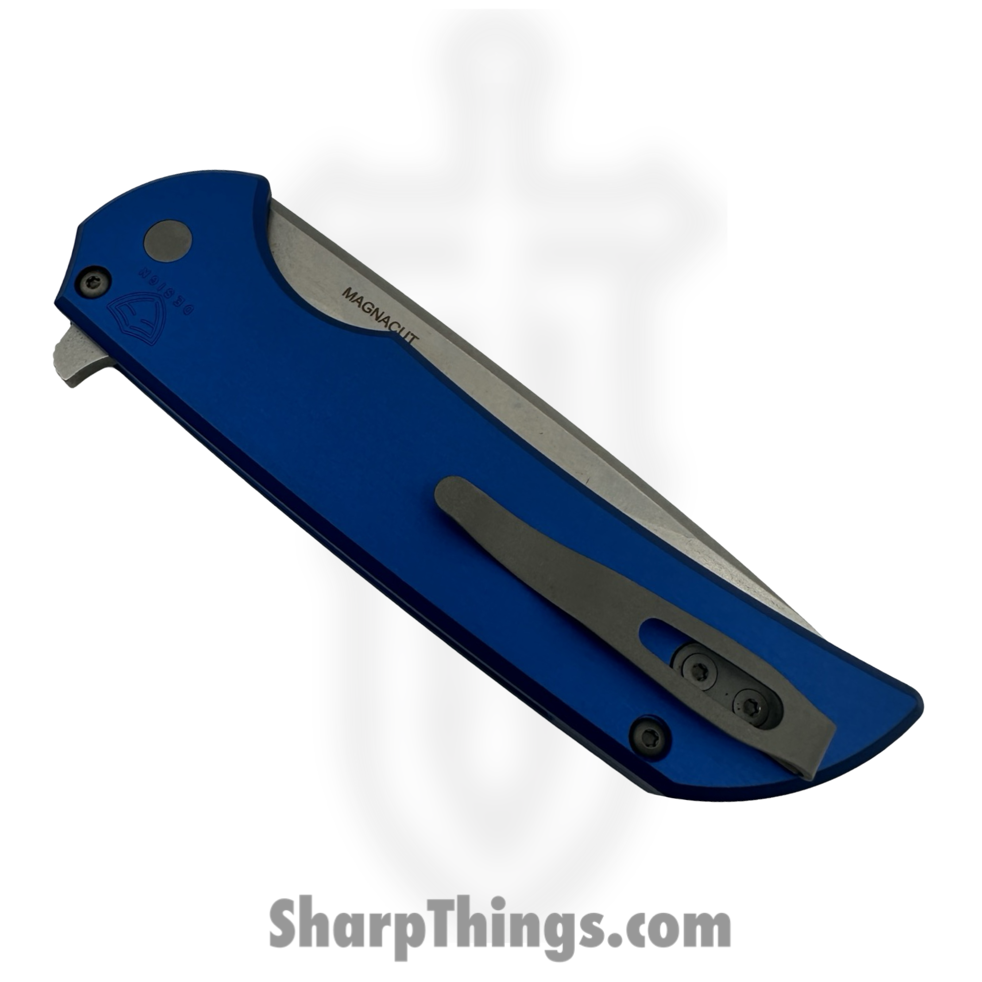 ProTech - MX101-Blue - Mordax - Folding Knife - CPM MagnaCut Stonewash Drop Point - Aluminum - Blue - Image 4