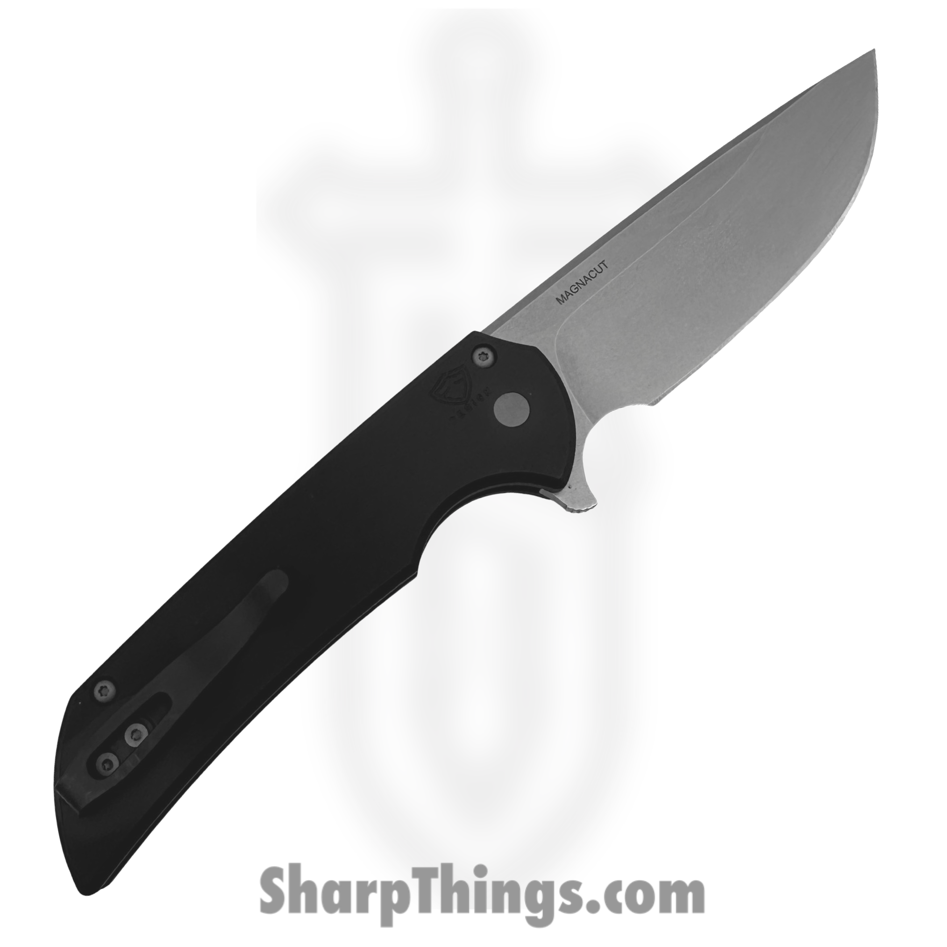 ProTech - MX101 - Mordax - Folding Knife - CPM MagnaCut Stonewash Drop Point - Aluminum - Black - Image 2