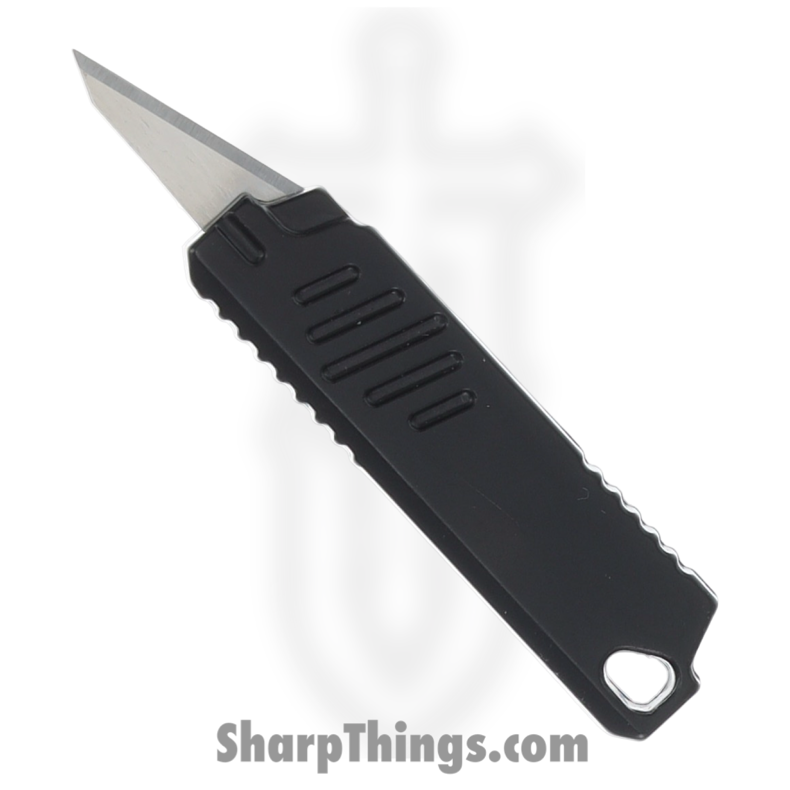 Novelty Knife Co. - NV335 - Mini Knife - Assisted Open Knife - Stainless Satin Clip Point - Aluminum - Black