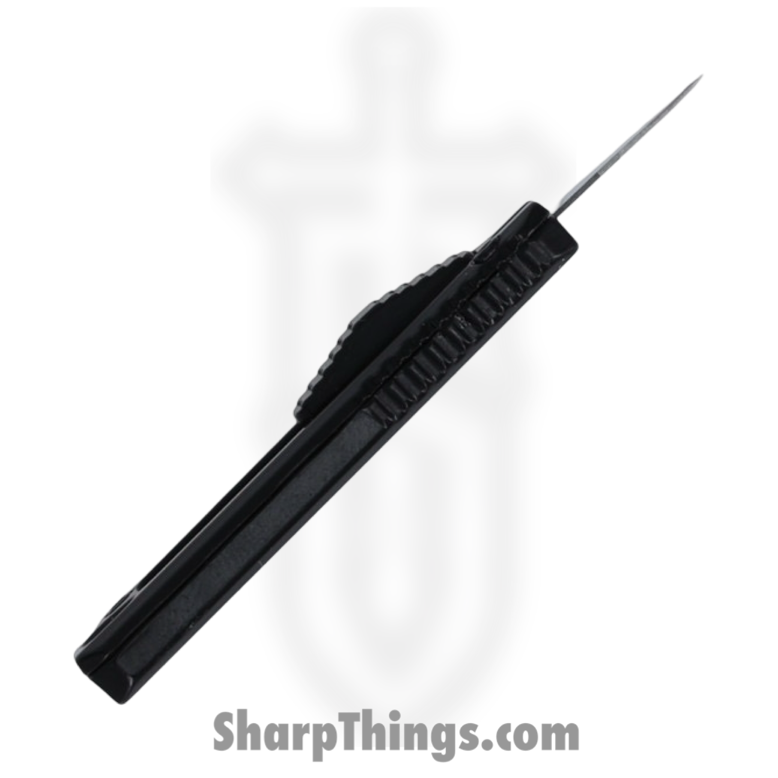 Novelty Knife Co. - NV335 - Mini Knife - Assisted Open Knife - Stainless Satin Clip Point - Aluminum - Black - Image 4