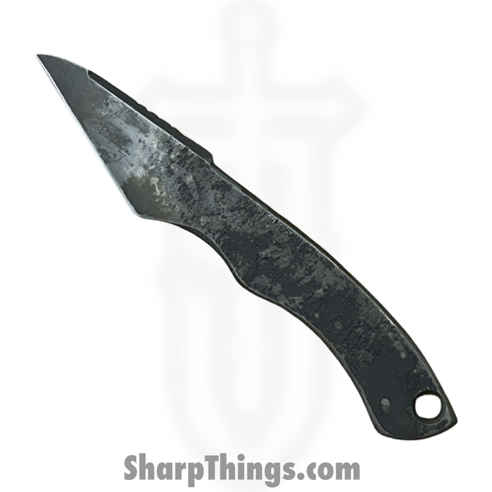 Royalty Rings Co. - RRC-Heph-LG - Hephaestus Large - Fixed Blade Knife - Baker Forge Damascus Damascus Kiridashi - Skeletonized - Natural - Image 2