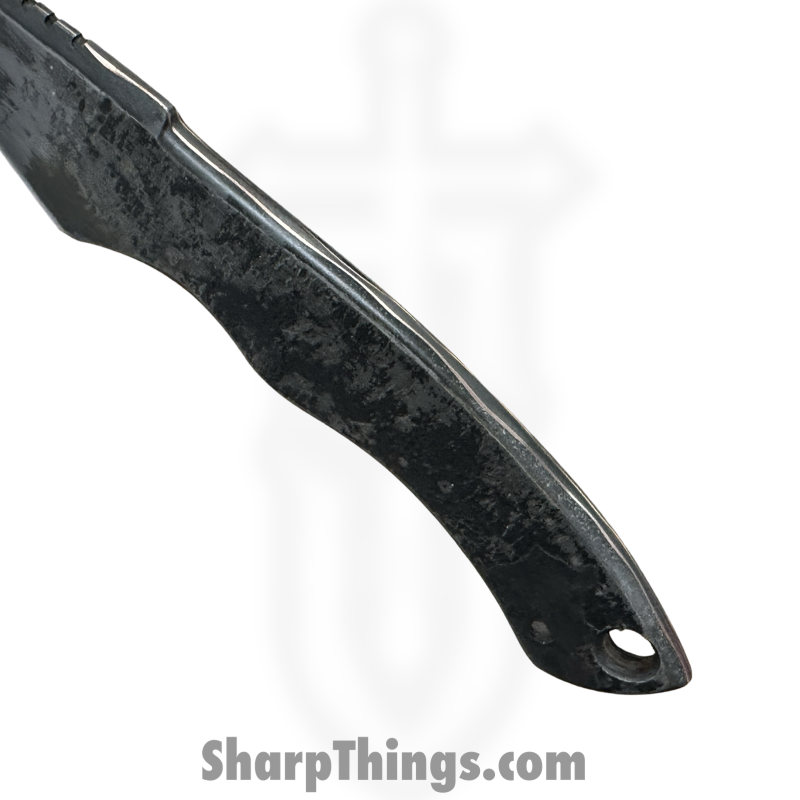 Royalty Rings Co. - RRC-Heph-LG - Hephaestus Large - Fixed Blade Knife - Baker Forge Damascus Damascus Kiridashi - Skeletonized - Natural - Image 5