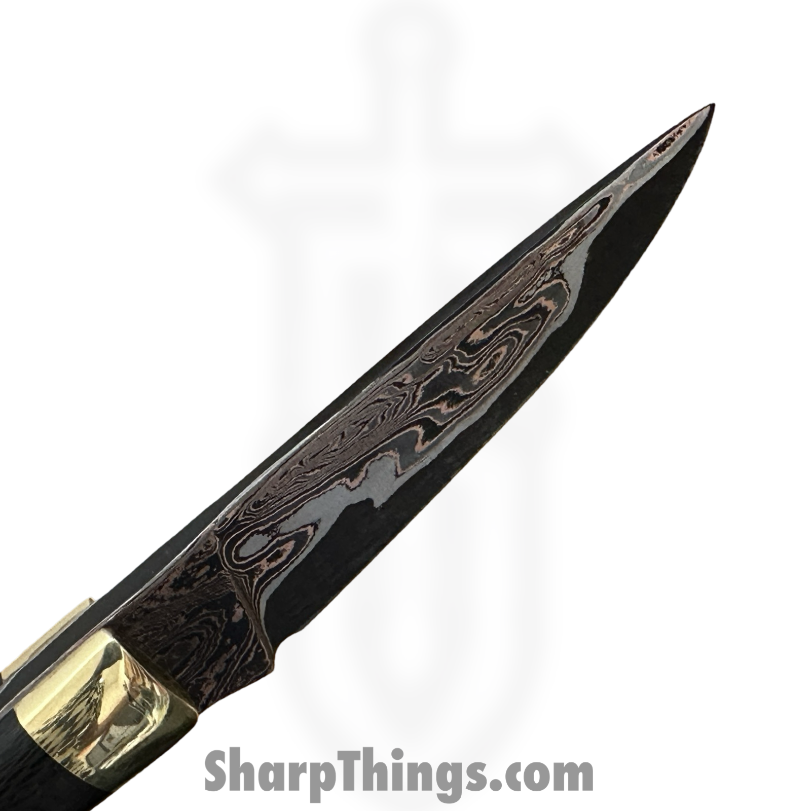 Royalty Rings Co. - RRC-Ere-01 - Erebus - Fixed Blade Knife - Baker Forge Damascus Damascus Drop Point - Carbon Fiber - Black - Image 3