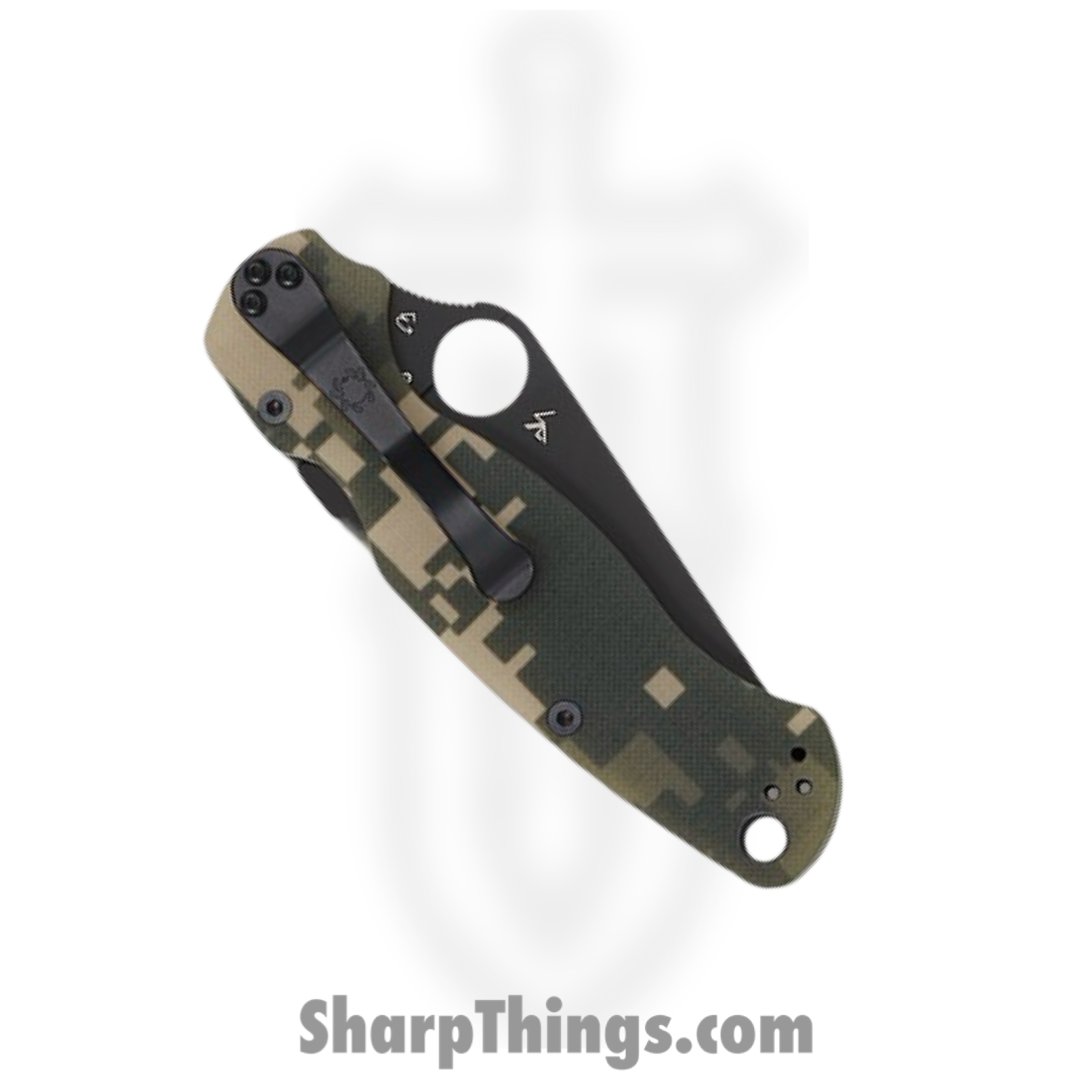 Spyderco - SC81GPCMOBK2 - ParaMilitary 2 - Folding Knife - S45VN Coated Clip Point - G10/Digital Camo - Green - Image 2