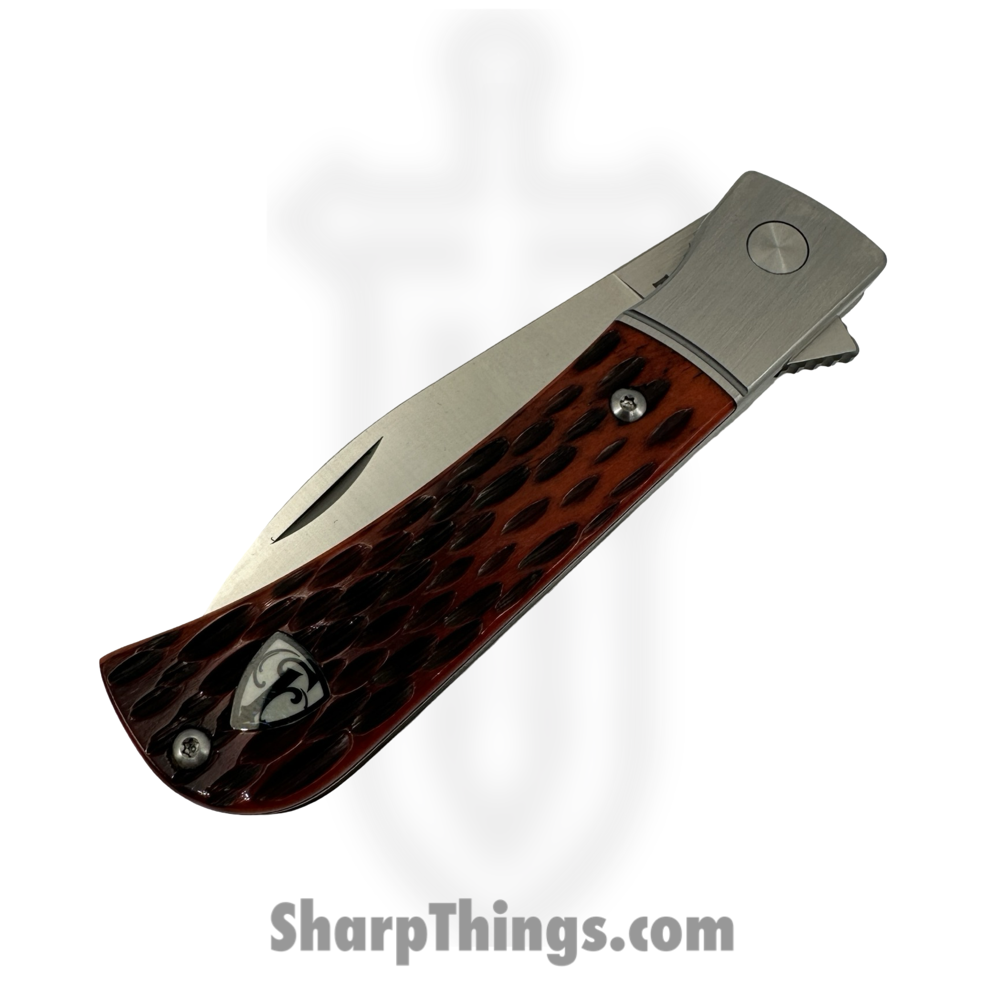 Finch Knife Co. - PL301 - Pipeline - Folding Knife - 154CM Satin Drop Point - Jigged Bone - Crawdad - Image 5