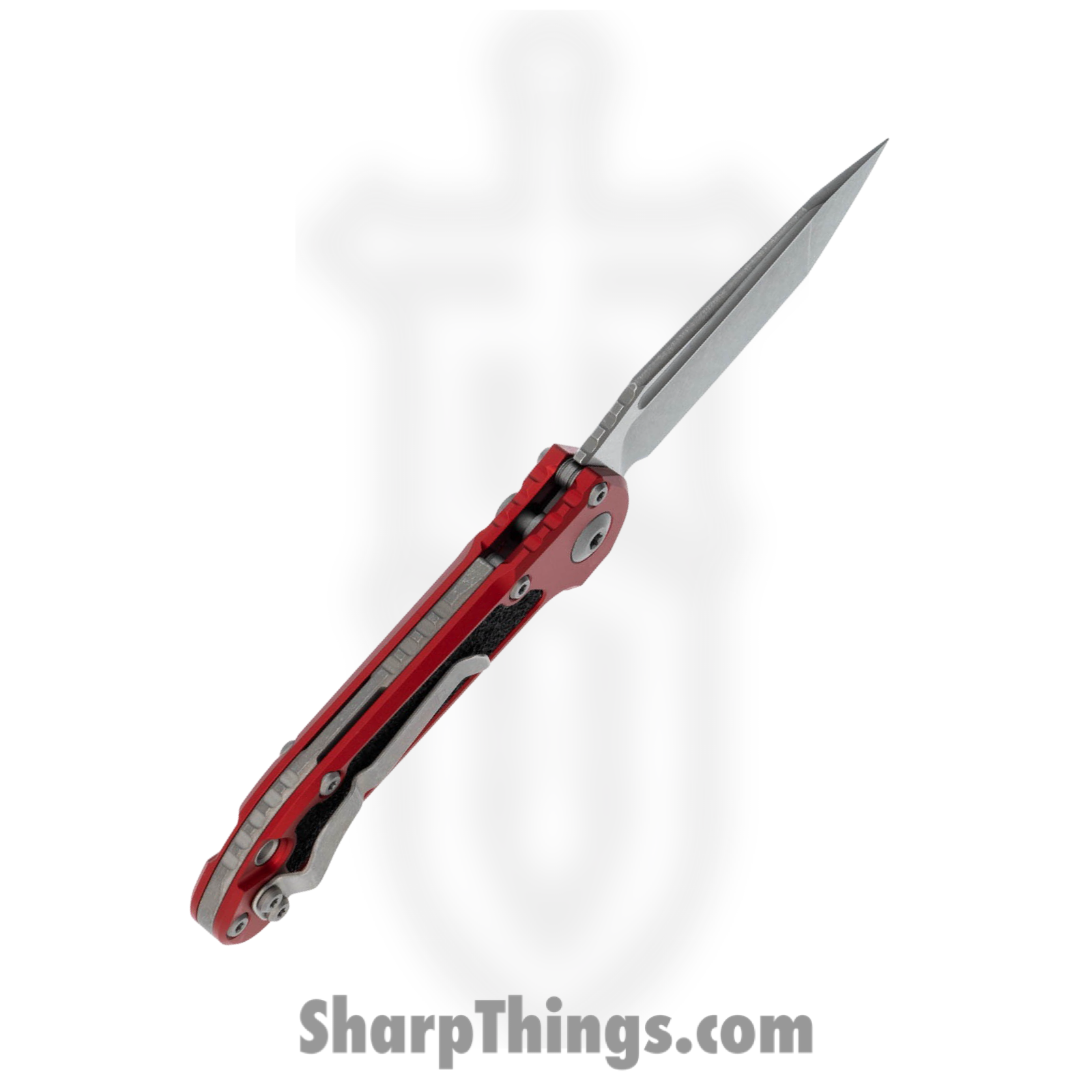Microtech - 1136-10APRD - L.U.D.T. Gen III - Automatic Knife - M390MK Apocalyptic Tanto - Aluminum with 3M Traction Tape Inserts - Red/Black - Image 3