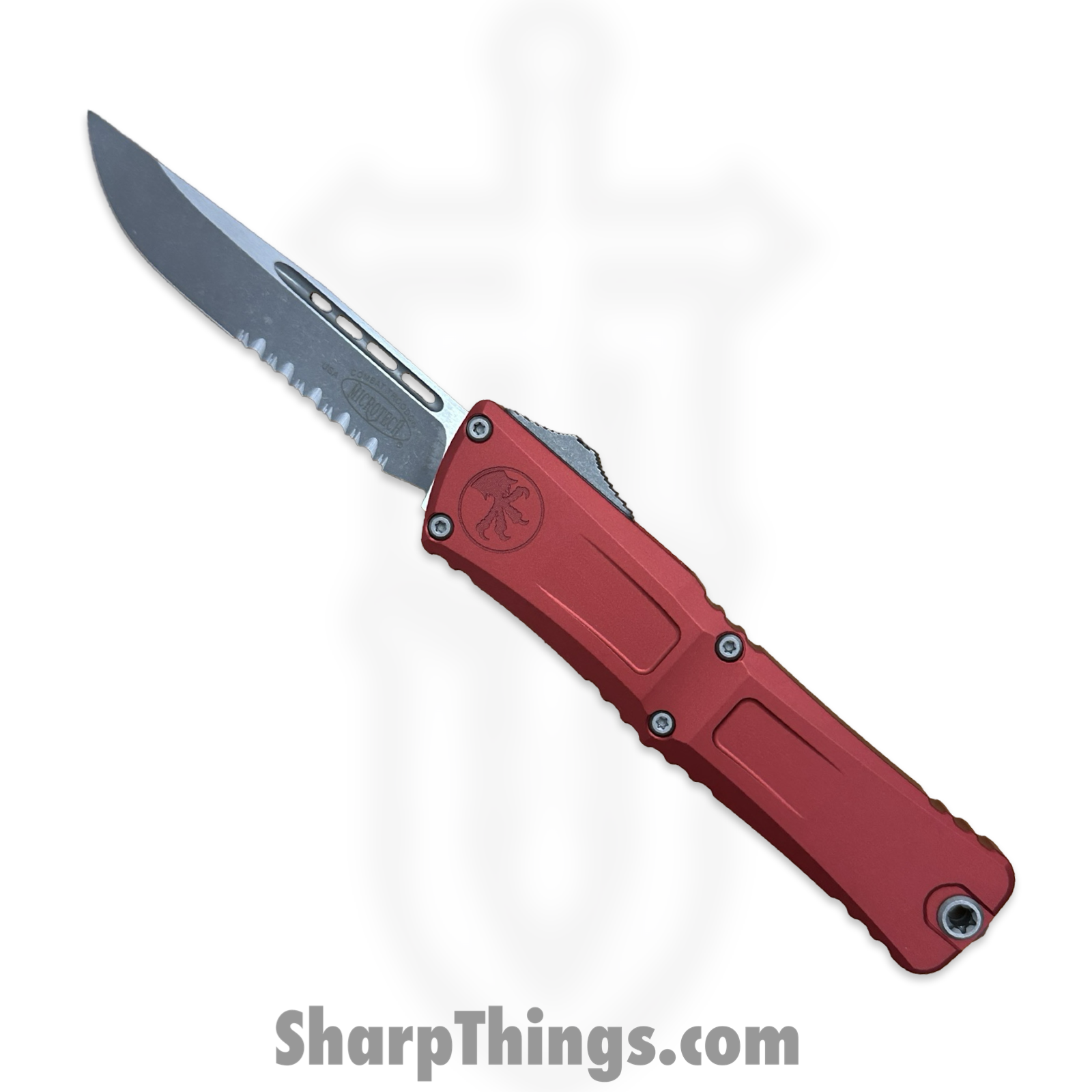 Microtech - 1143-11APRD - Combat Troodon Gen III - OTF Auto - M390MK Apocalyptic Drop Point P/S - 6061-T6 Aluminum - Red