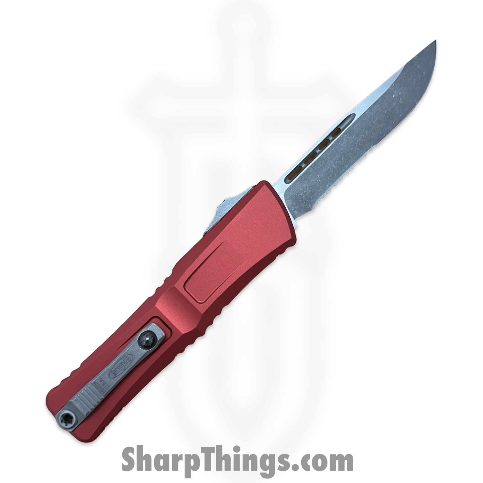 Microtech - 1143-11APRD - Combat Troodon Gen III - OTF Auto - M390MK Apocalyptic Drop Point P/S - 6061-T6 Aluminum - Red - Image 2