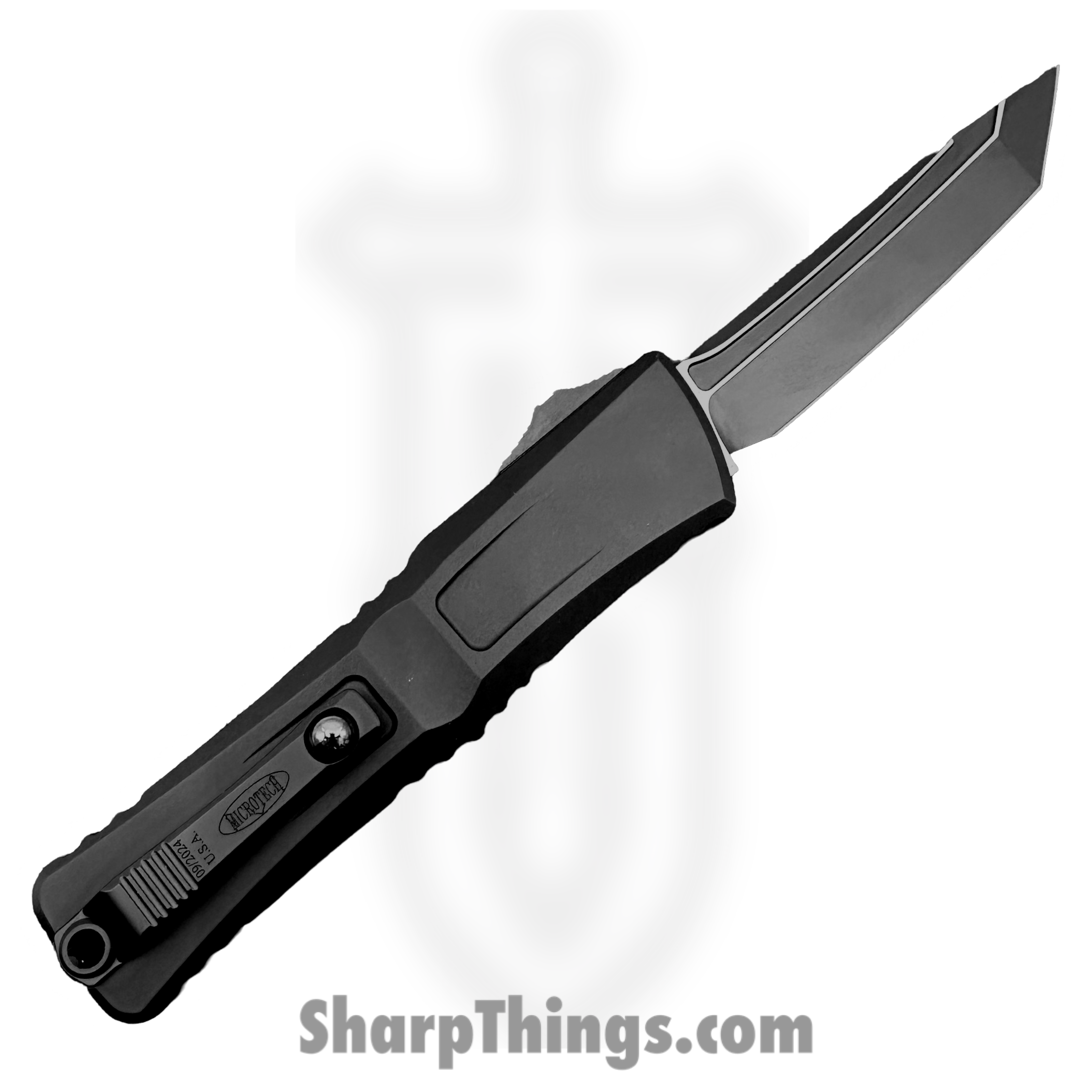 Microtech - 1144-1T - Combat Troodon Gen III - OTF Auto - M390MK Two Tone Tanto - 6061-T6 Aluminum - Black - Image 2